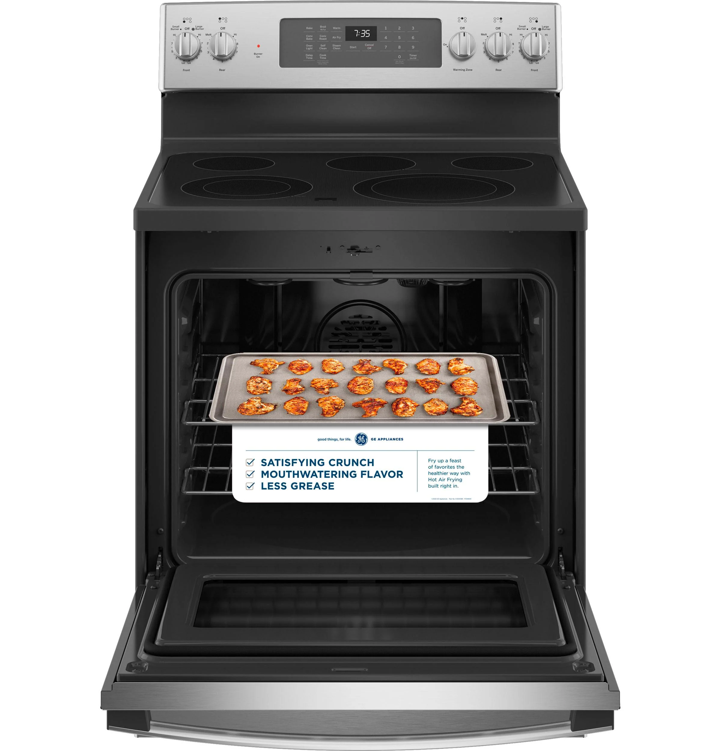 GE® 30" Free-Standing Electric Convection Range with No Preheat Air Fry - Image 10