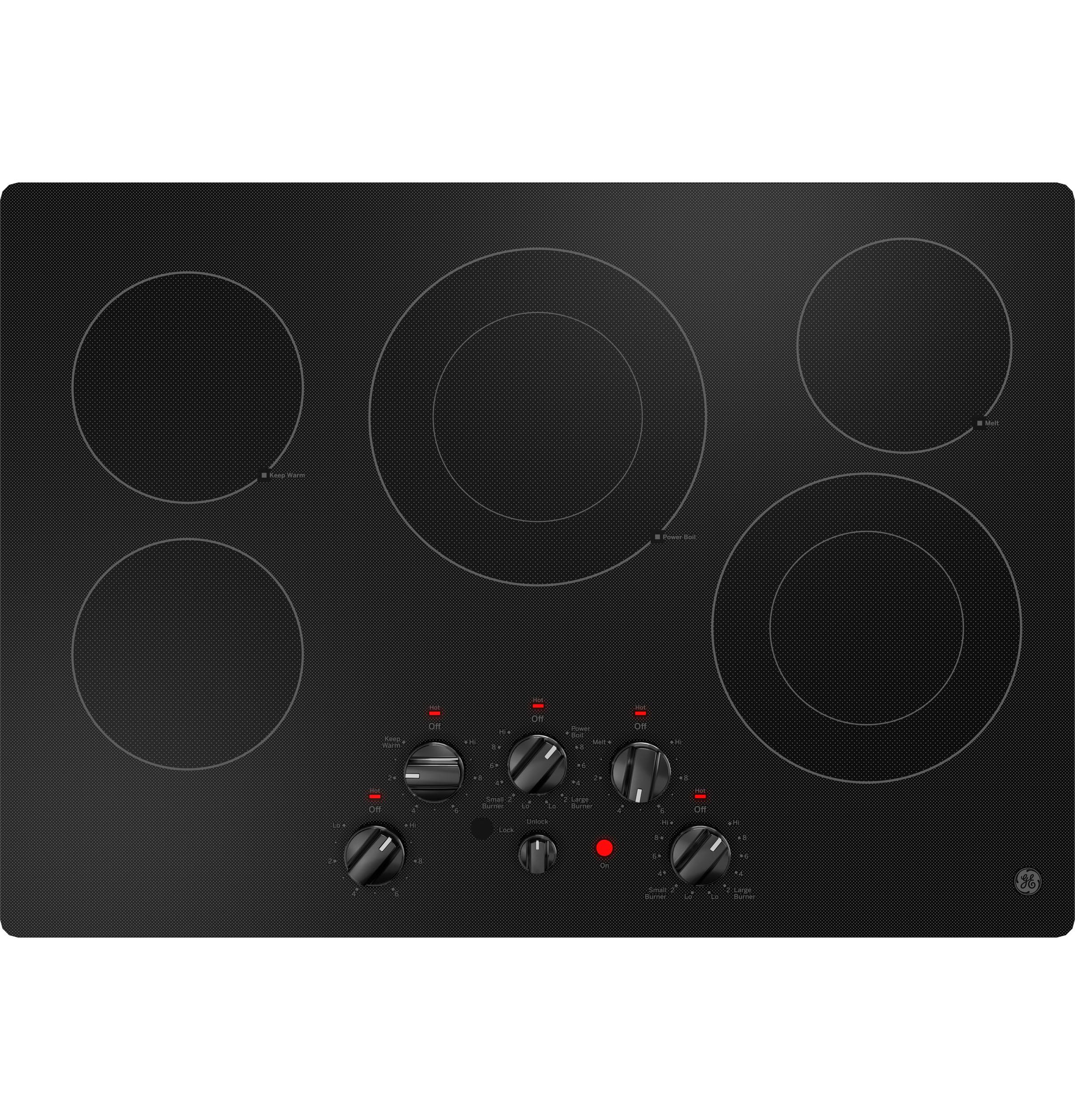 JEP5030DTBB GE® 30" Built-In knob Control Electric Cooktop - Image 2
