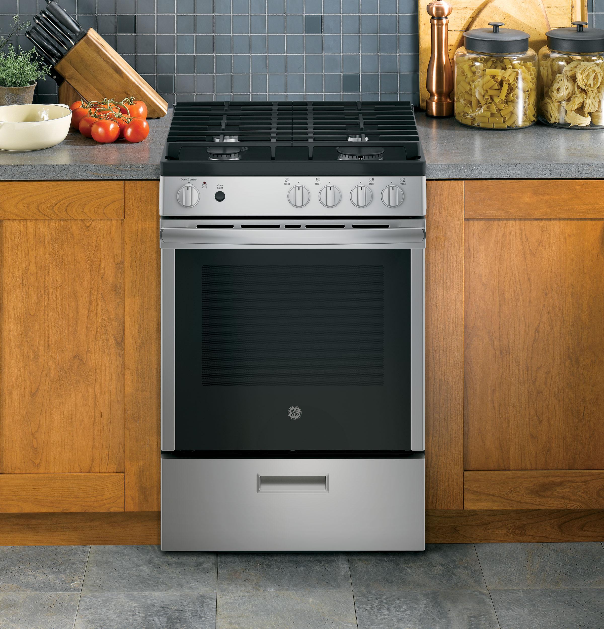 JGAS640RMSS GE® 24" Steam Clean Free-Standing/Slide-in Gas Range - Image 10