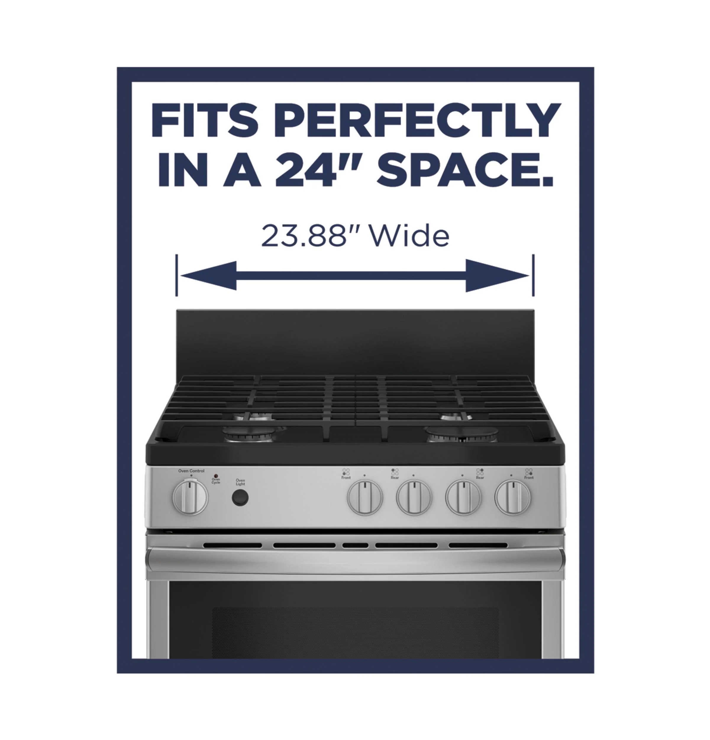 JGAS640RMSS GE® 24" Steam Clean Free-Standing/Slide-in Gas Range - Image 12