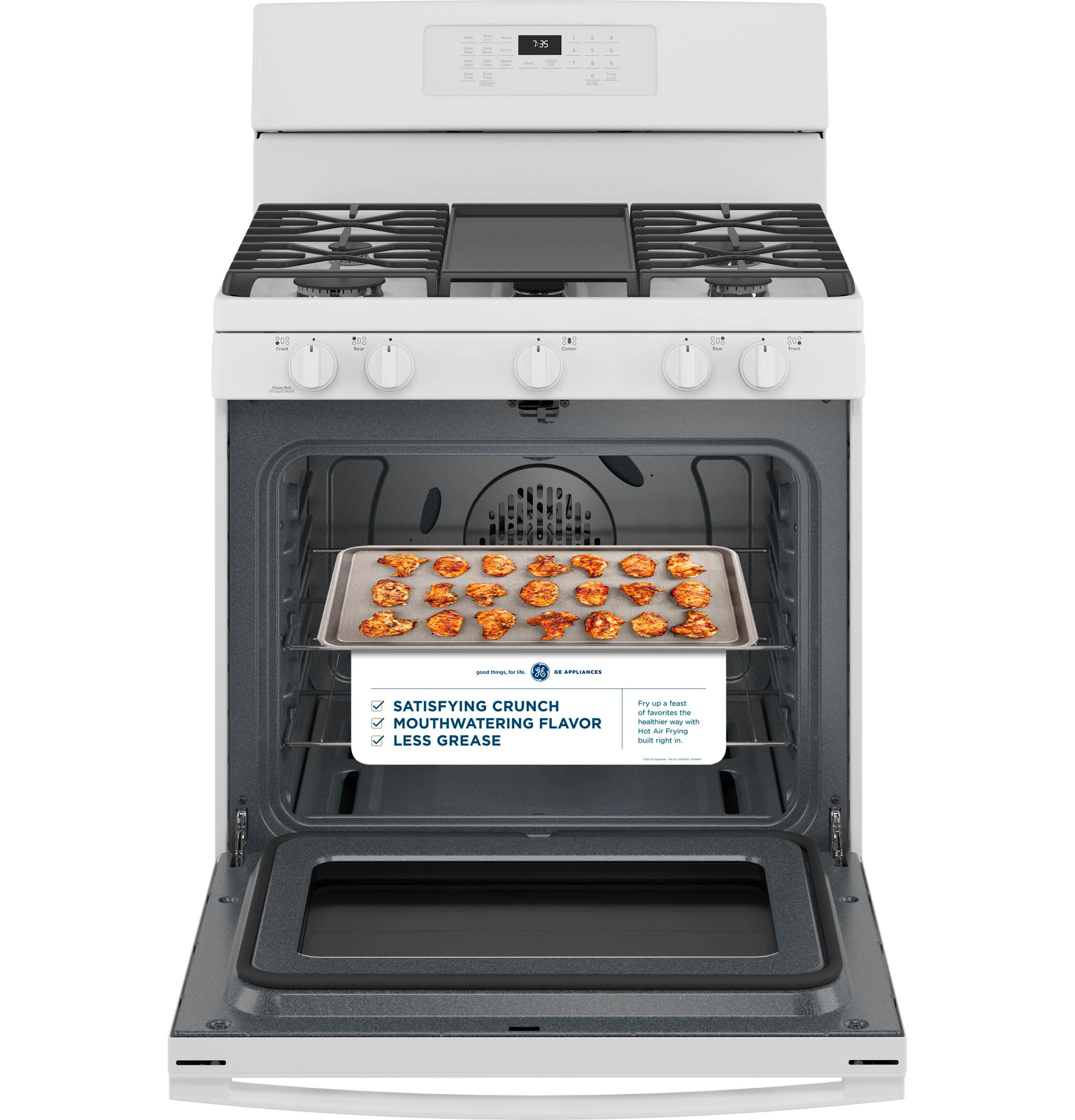 JGB735DPWW GE® 30" Free-Standing Gas Convection Range with No Preheat Air Fry - Image 14