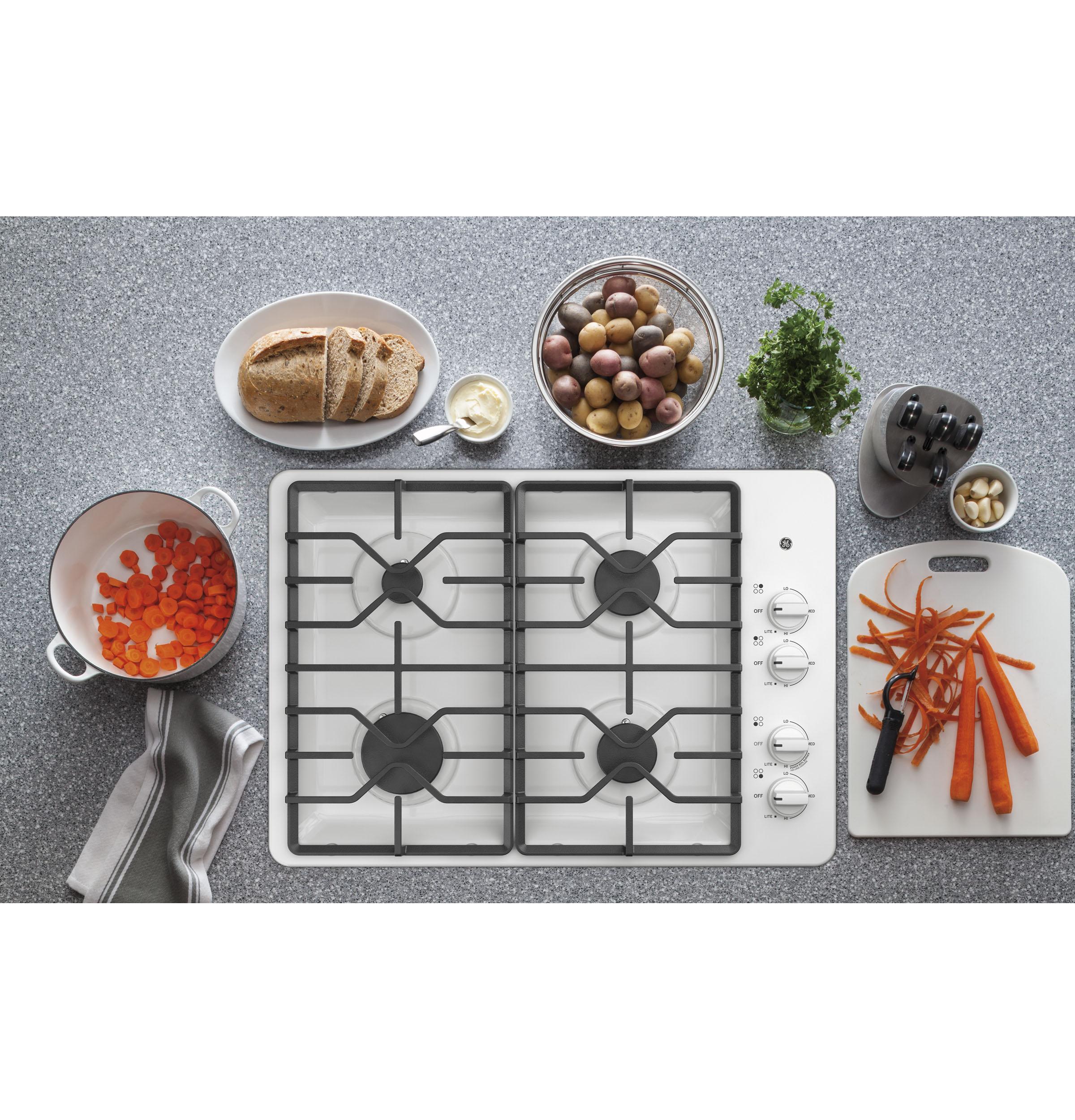 JGP3030DLWW GE® 30" Built-In Gas Cooktop with Dishwasher-Safe Grates - Image 11