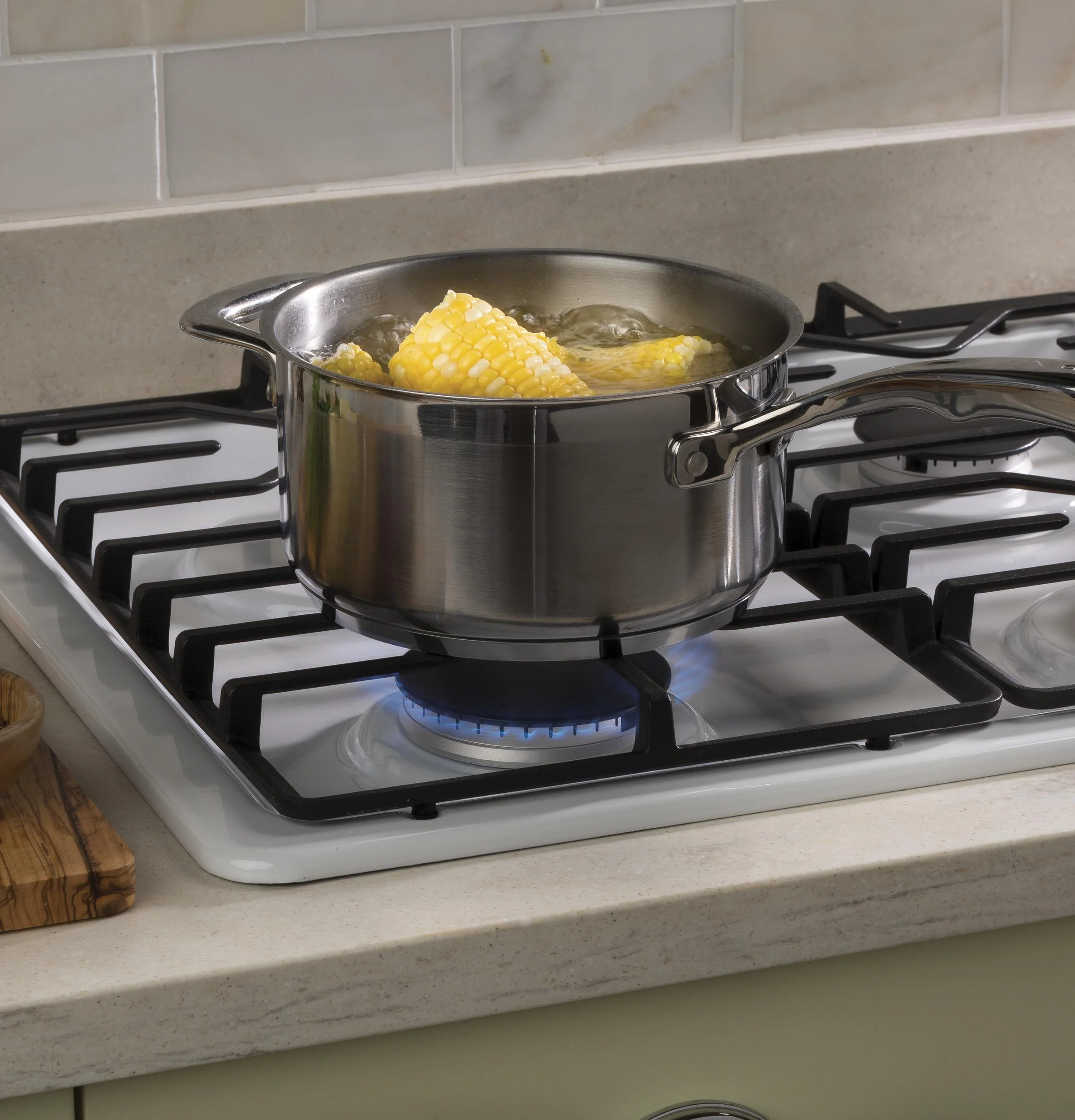 JGP3030DLWW GE® 30" Built-In Gas Cooktop with Dishwasher-Safe Grates - Image 7