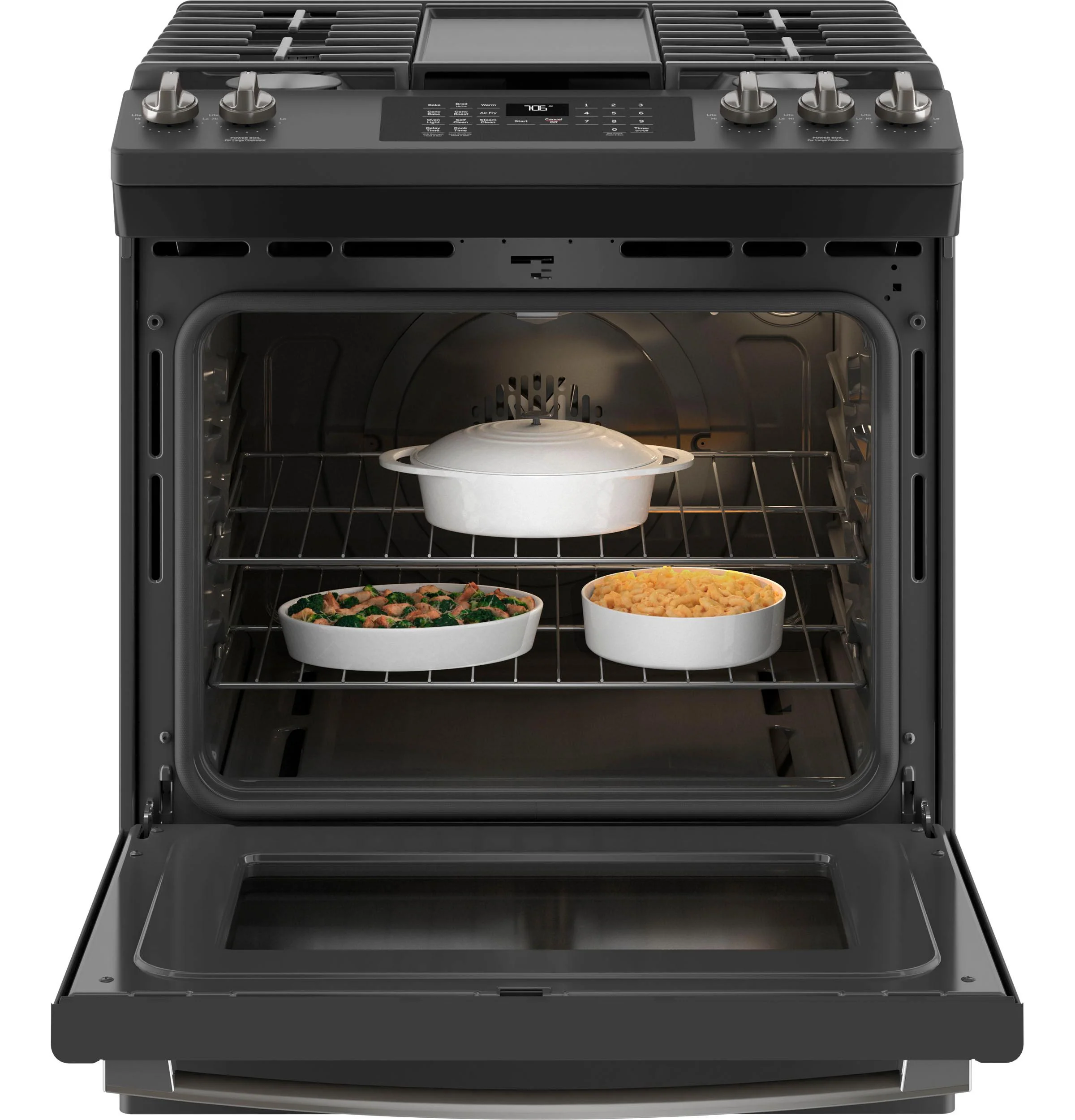 GE® 30" Slide-In Front-Control Convection Gas Range with No Preheat Air Fry - Image 3