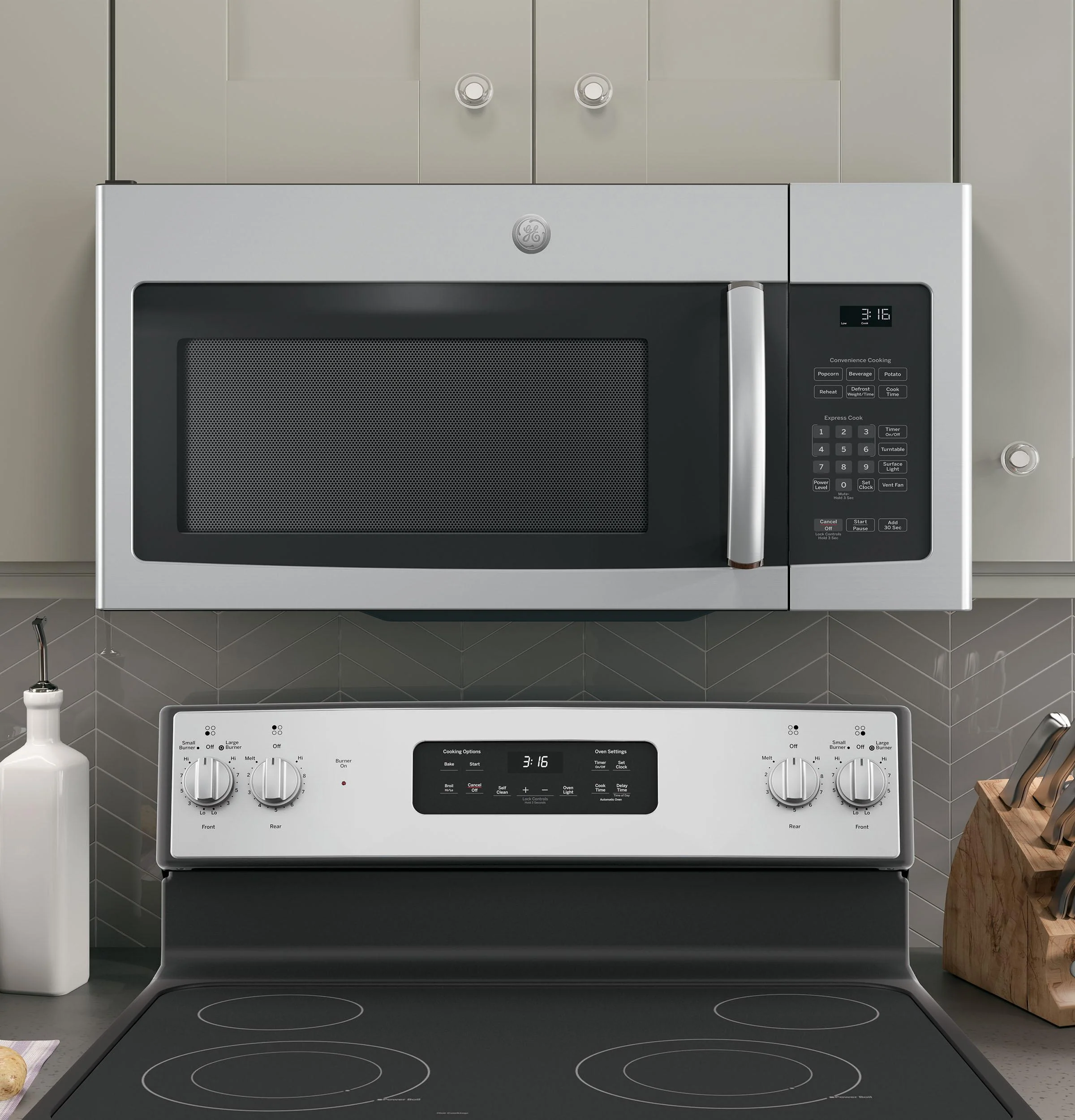 JNM3163RJSS GE® 1.6 Cu. Ft. Over-the-Range Microwave Oven with Recirculating Venting - Image 5