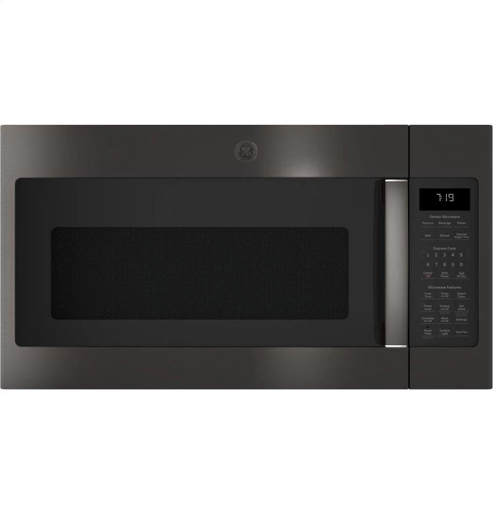 JNM7196BLTS GE® 1.9 Cu. Ft. Over-the-Range Sensor Microwave Oven with Recirculating Venting