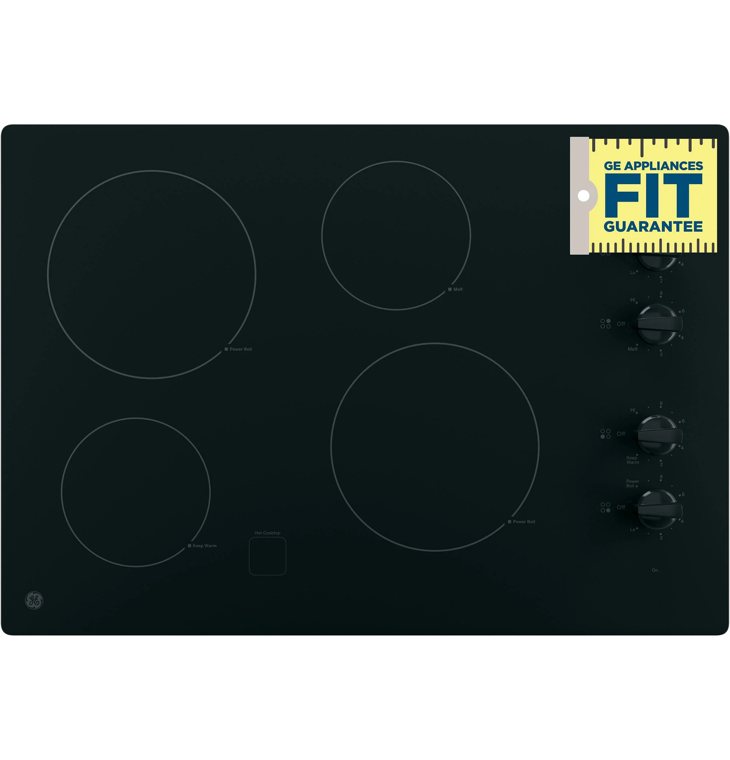 JP3030DJBB GE® 30" Built-In Knob Control Electric Cooktop - Image 4