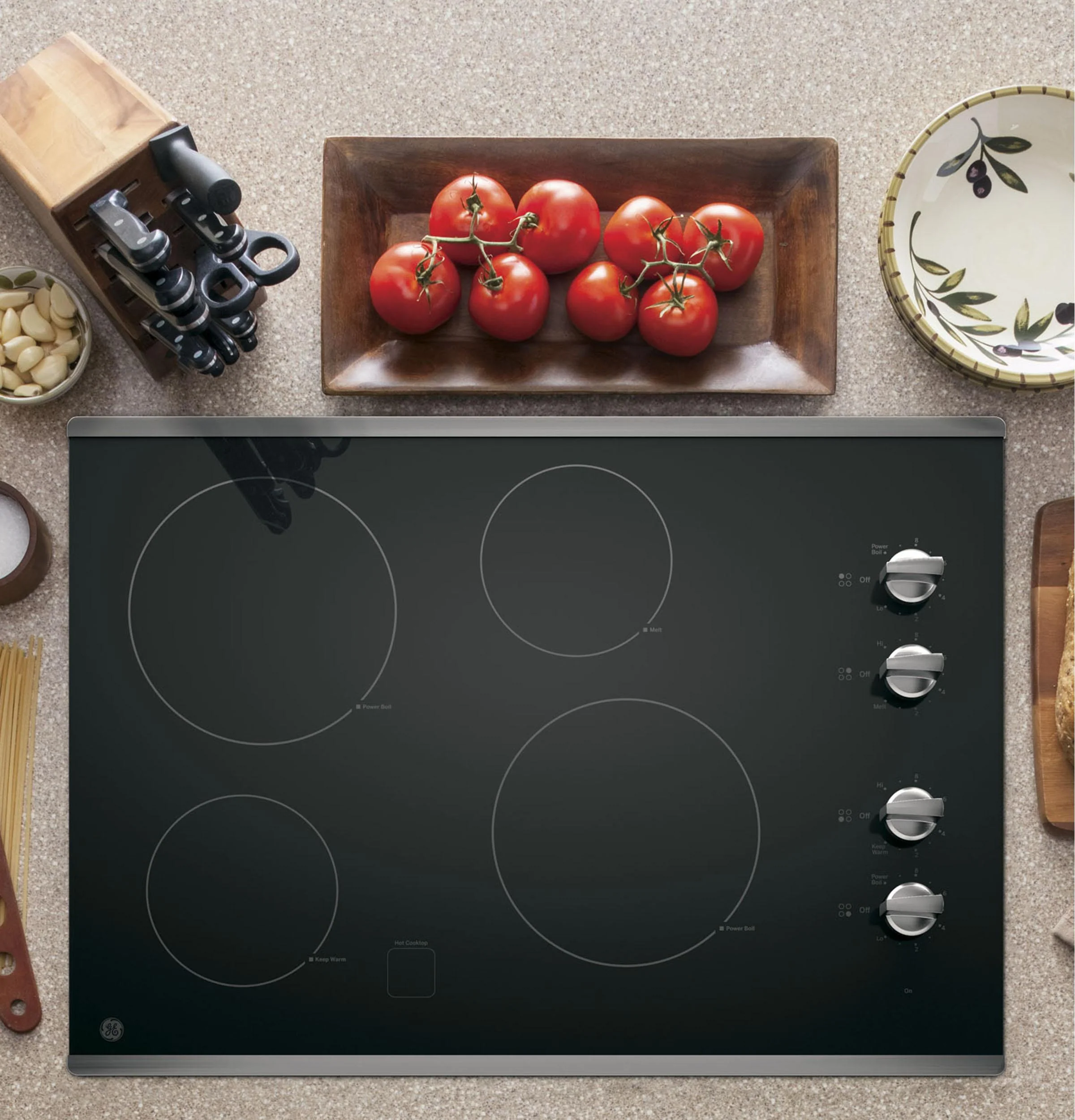 GE® 30" Built-In Knob Control Electric Cooktop - Image 2