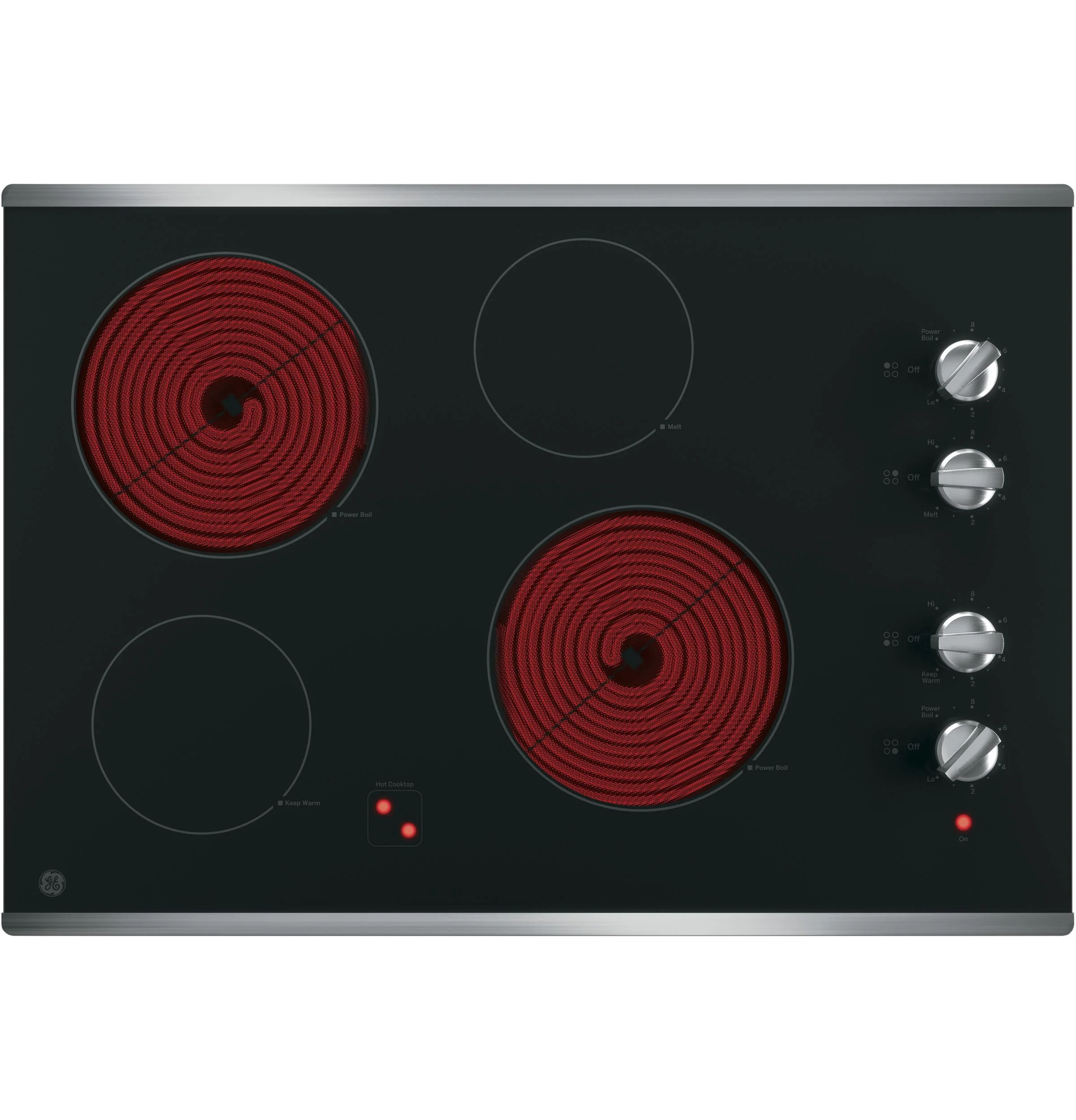 JP3030SWSS GE® 30" Built-In Knob Control Electric Cooktop - Image 3