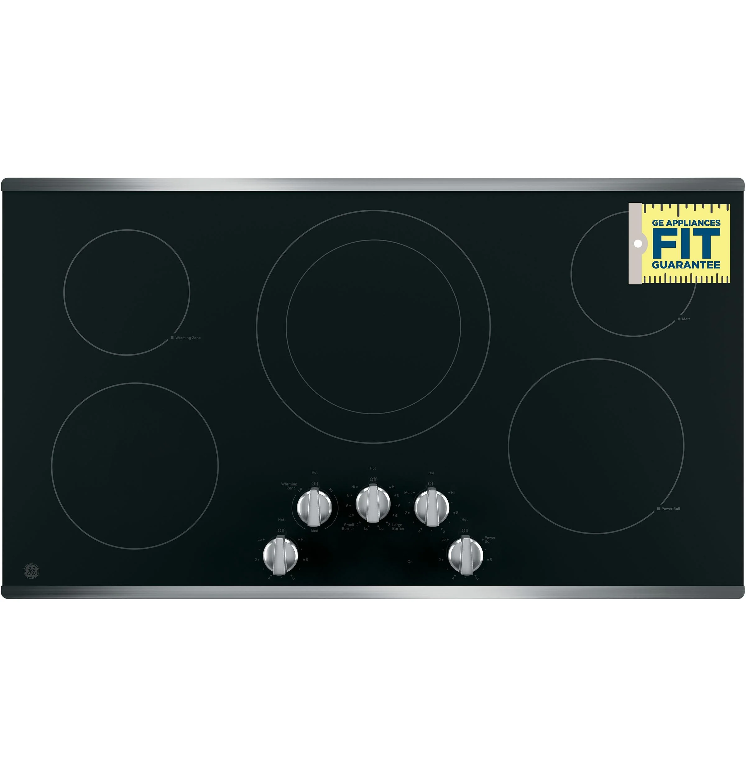 JP3036SLSS GE® 36" Built-In Knob Control Electric Cooktop - Image 3