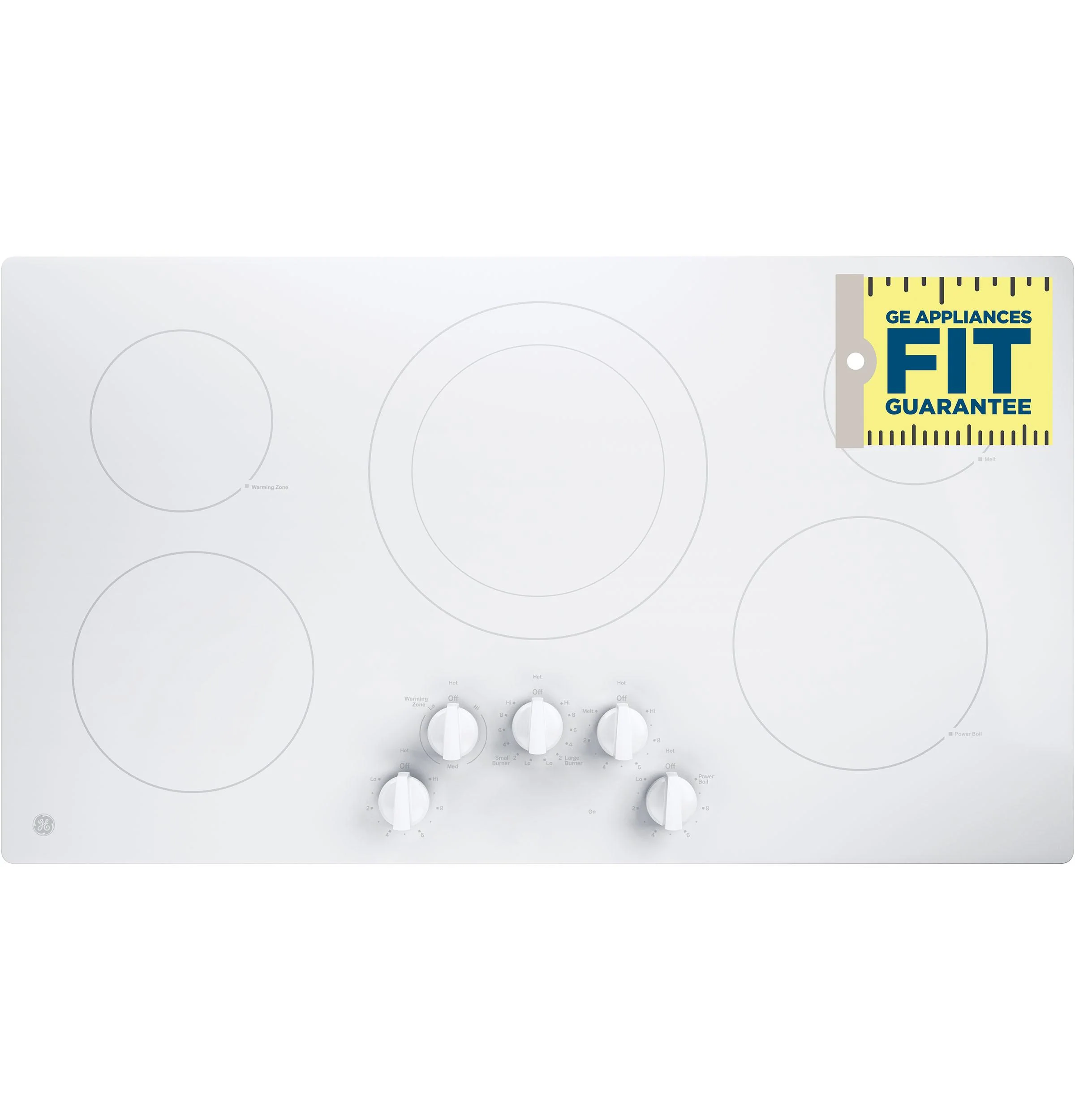 JP3036TLWW GE® 36" Built-In Knob Control Electric Cooktop - Image 9