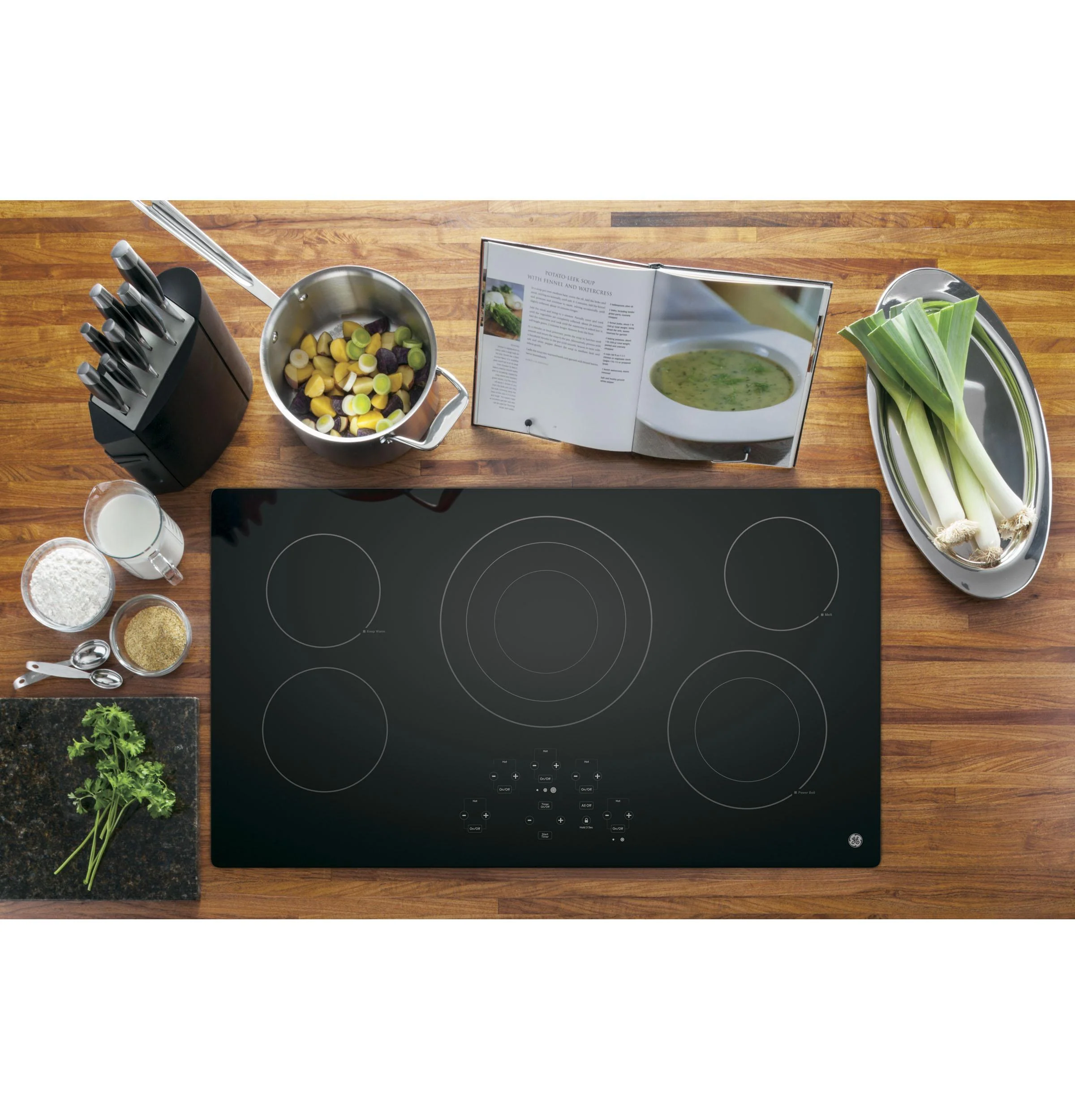 GE® 36" Built-In Touch Control Electric Cooktop - Image 2