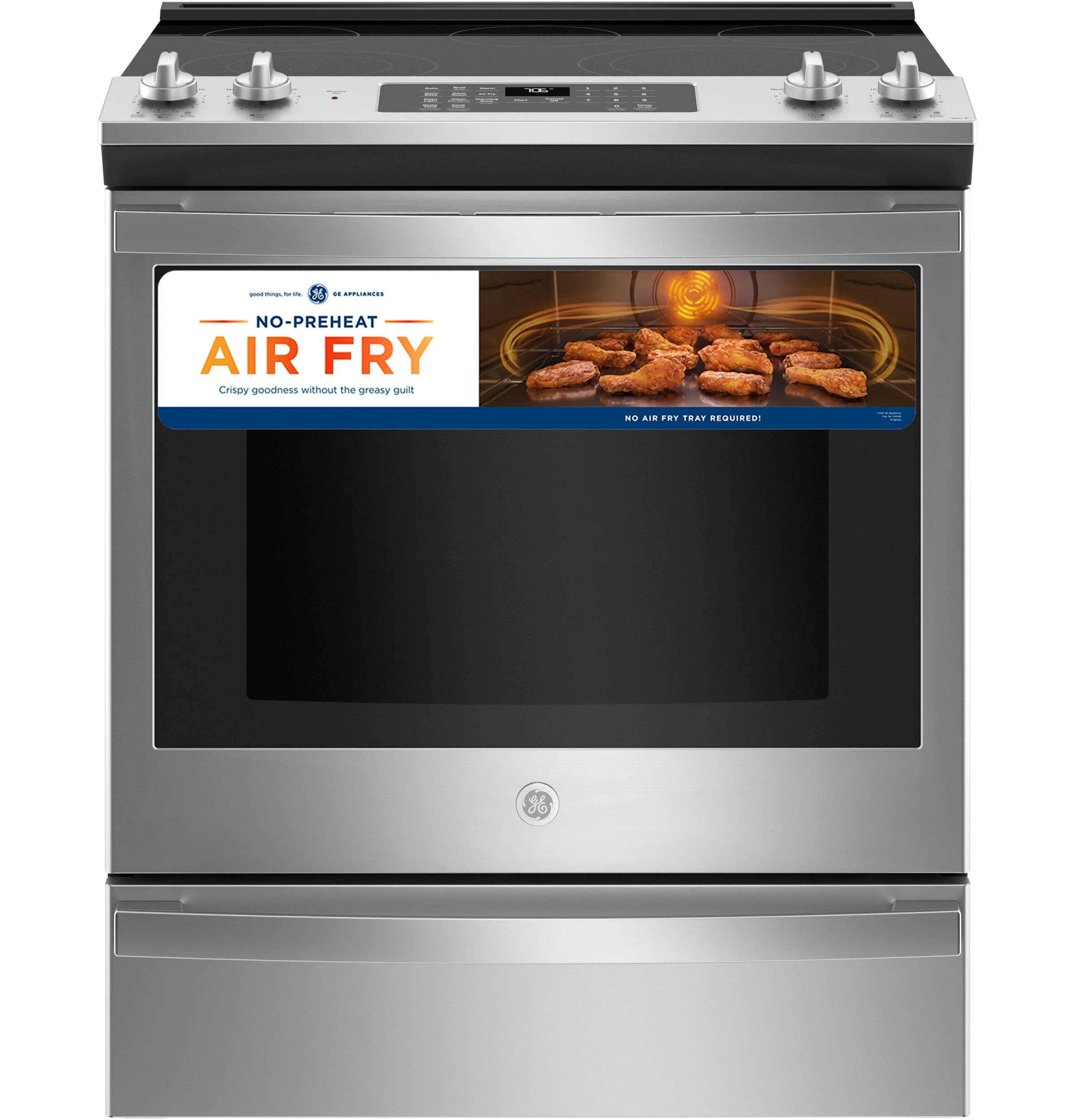 GE® 30" Slide-In Electric Convection Range with No Preheat Air Fry - Image 25