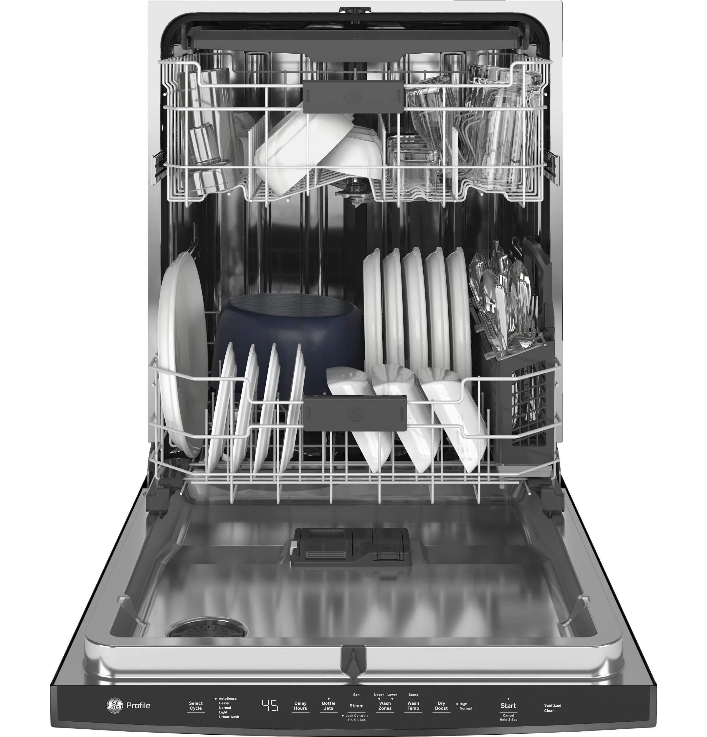 GE Profile™ Top Control with Stainless Steel Interior Dishwasher with Sanitize Cycle & Dry Boost with Fan Assist - Image 5