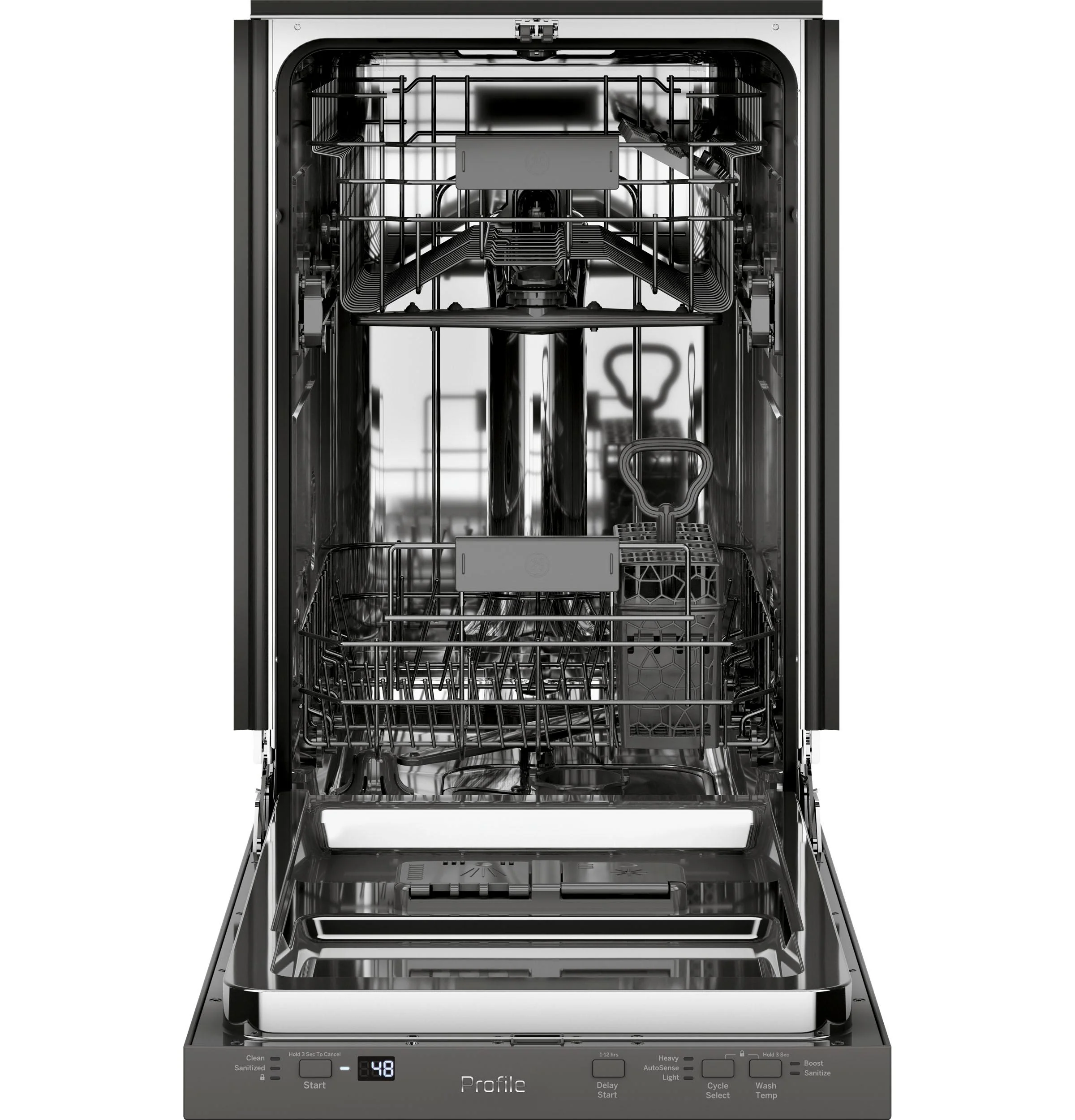 PDT145SSLSS GE Profile™ ENERGY STAR® 18" ADA Compliant Stainless Steel Interior Dishwasher with Sanitize Cycle - Image 3