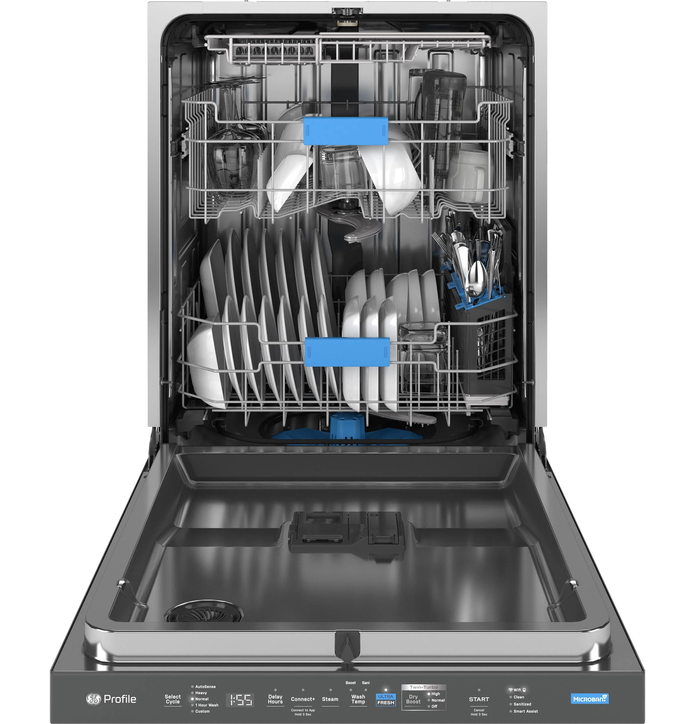 PDT755SYVFS GE Profile™ ENERGY STAR Smart UltraFresh System Dishwasher with Microban™ Antimicrobial Technology with Deep Clean Washing 3rd Rack, 42 dBA - Image 4