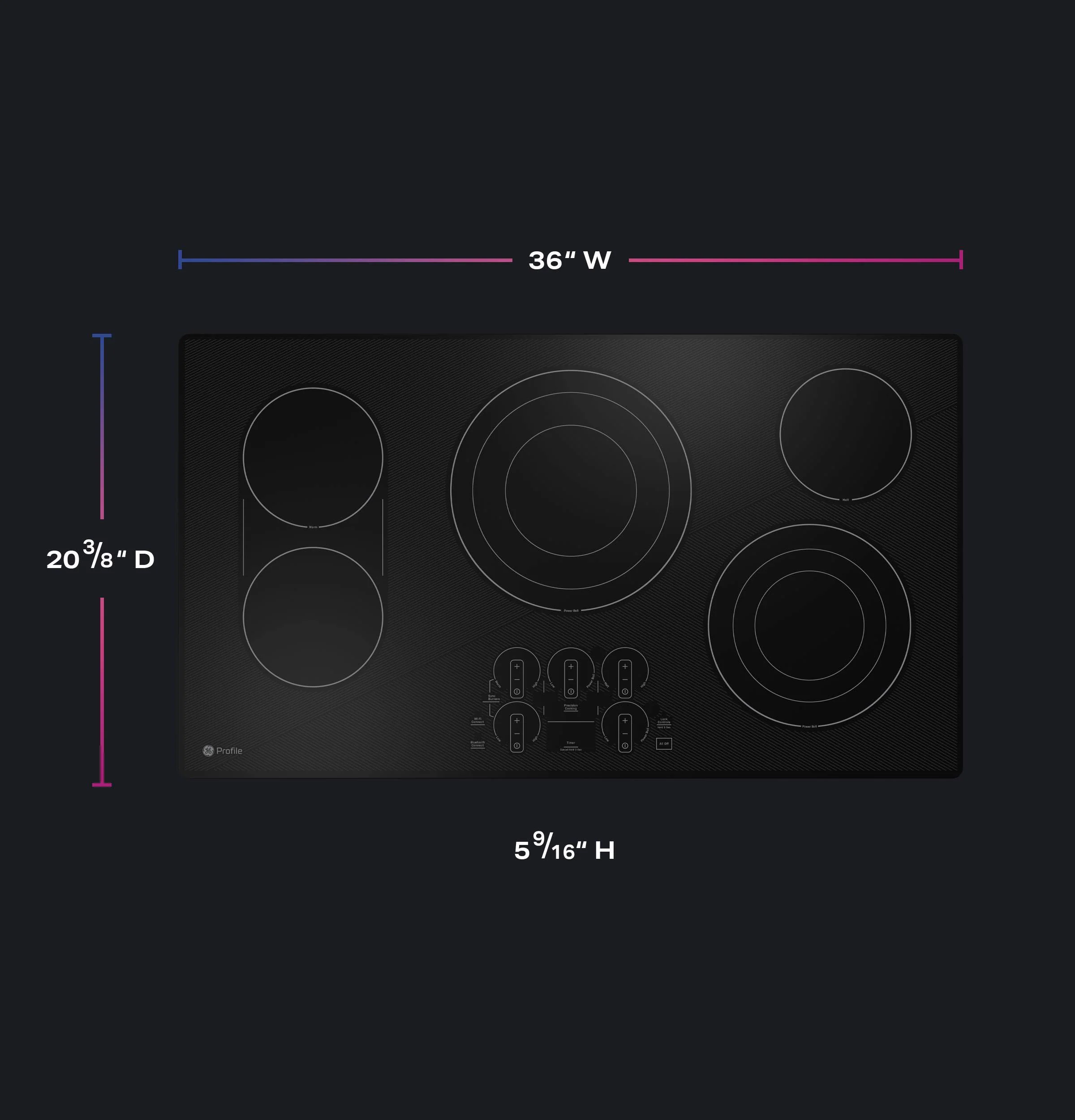 PEP9036DTBB GE Profile™ 36" Built-In Touch Control Cooktop - Image 44