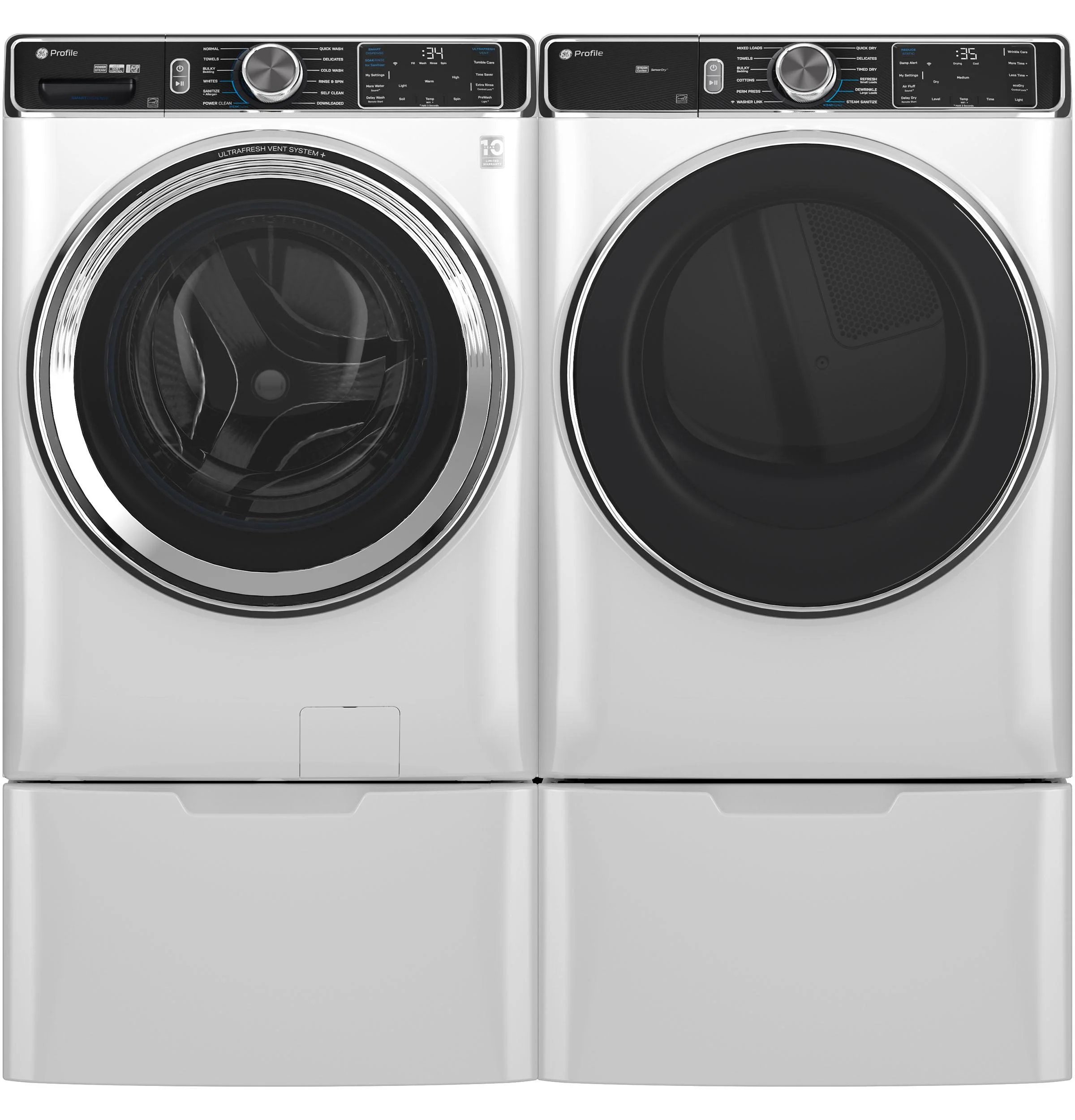 PFD87ESSVWW GE Profile™ 7.8 cu. ft. Capacity Smart Front Load Electric Dryer with Steam and Sanitize Cycle - Image 21