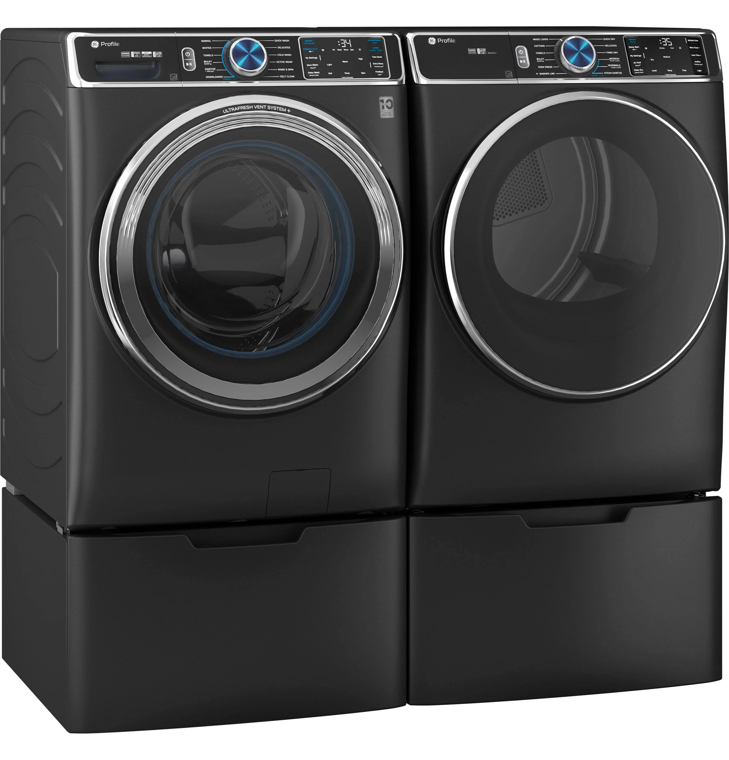 PFD95ESPTDS GE Profile™ ENERGY STAR® 7.8 cu. ft. Capacity Smart Front Load Electric Dryer with Steam and Sanitize Cycle - Image 12