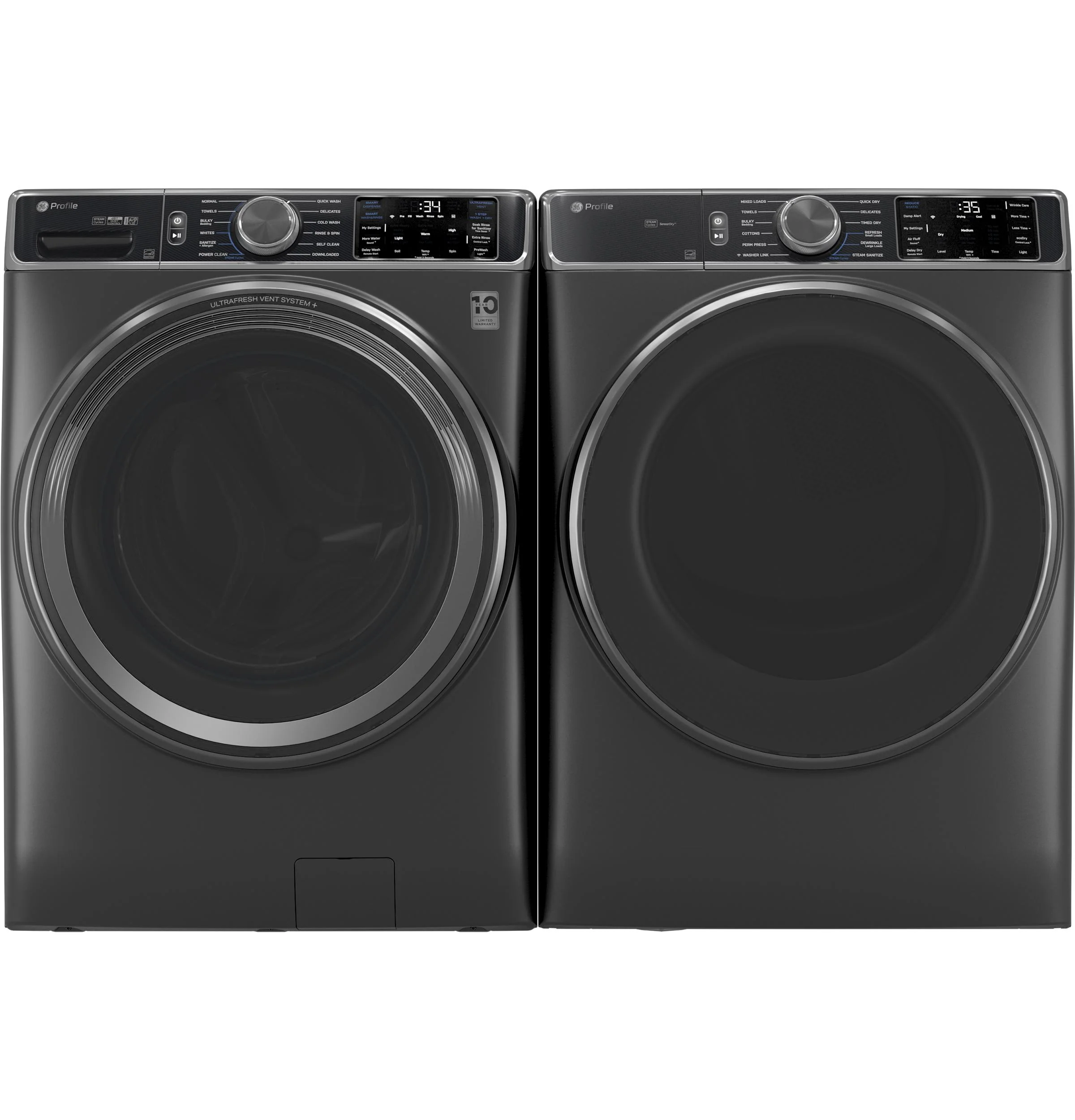 PFD95GSPWDS GE Profile™ ENERGY STAR® 7.8 cu. ft. Capacity Smart Front Load Gas Dryer with Steam and Sanitize Cycle - Image 8