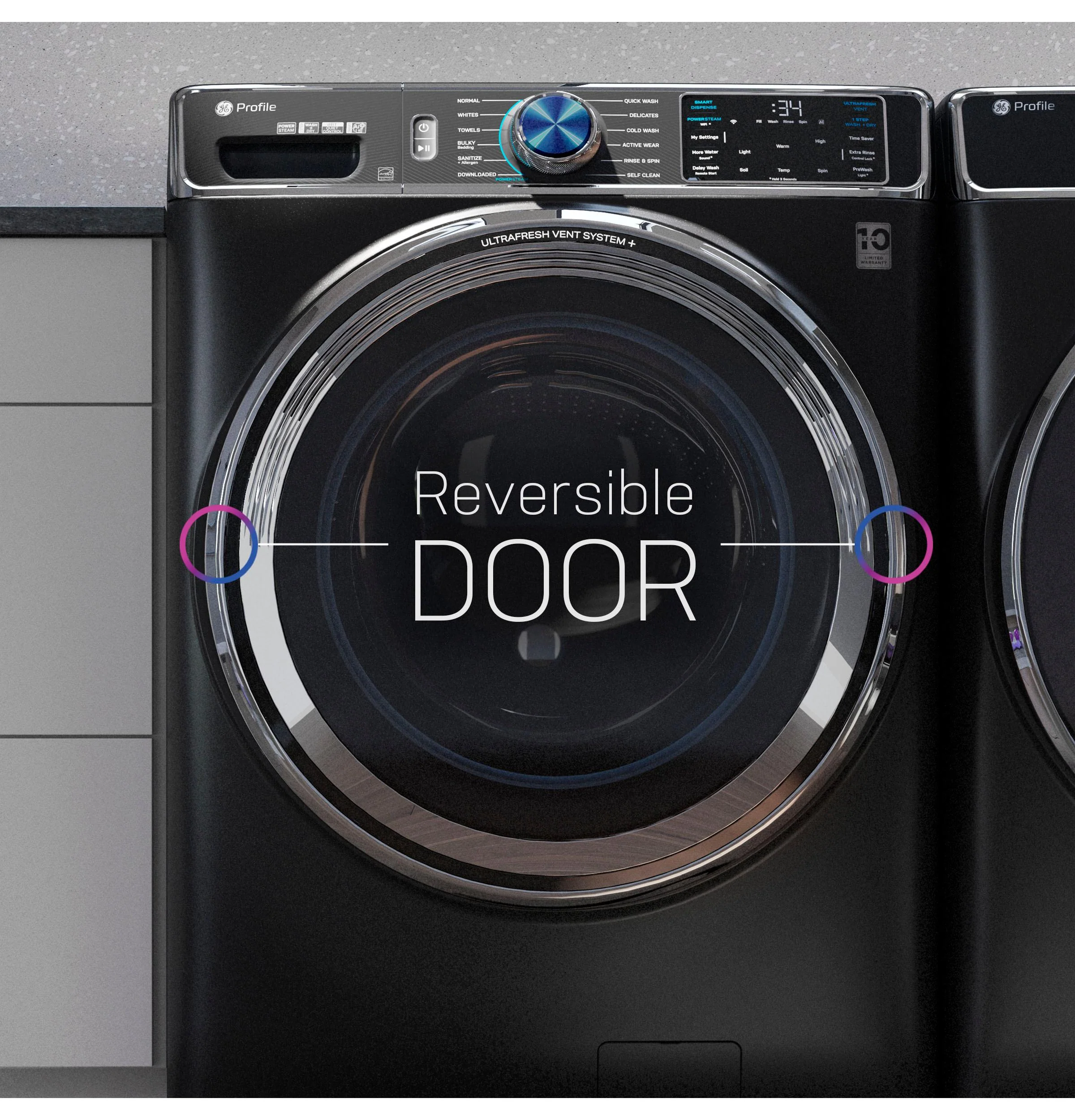 PFW955SPWGN GE Profile™ 5.5 cu. ft. Capacity Smart Front Load ENERGY STAR® Steam Washer with UltraFresh Vent System+ and Smart Wash & Smart Rinse - Image 16