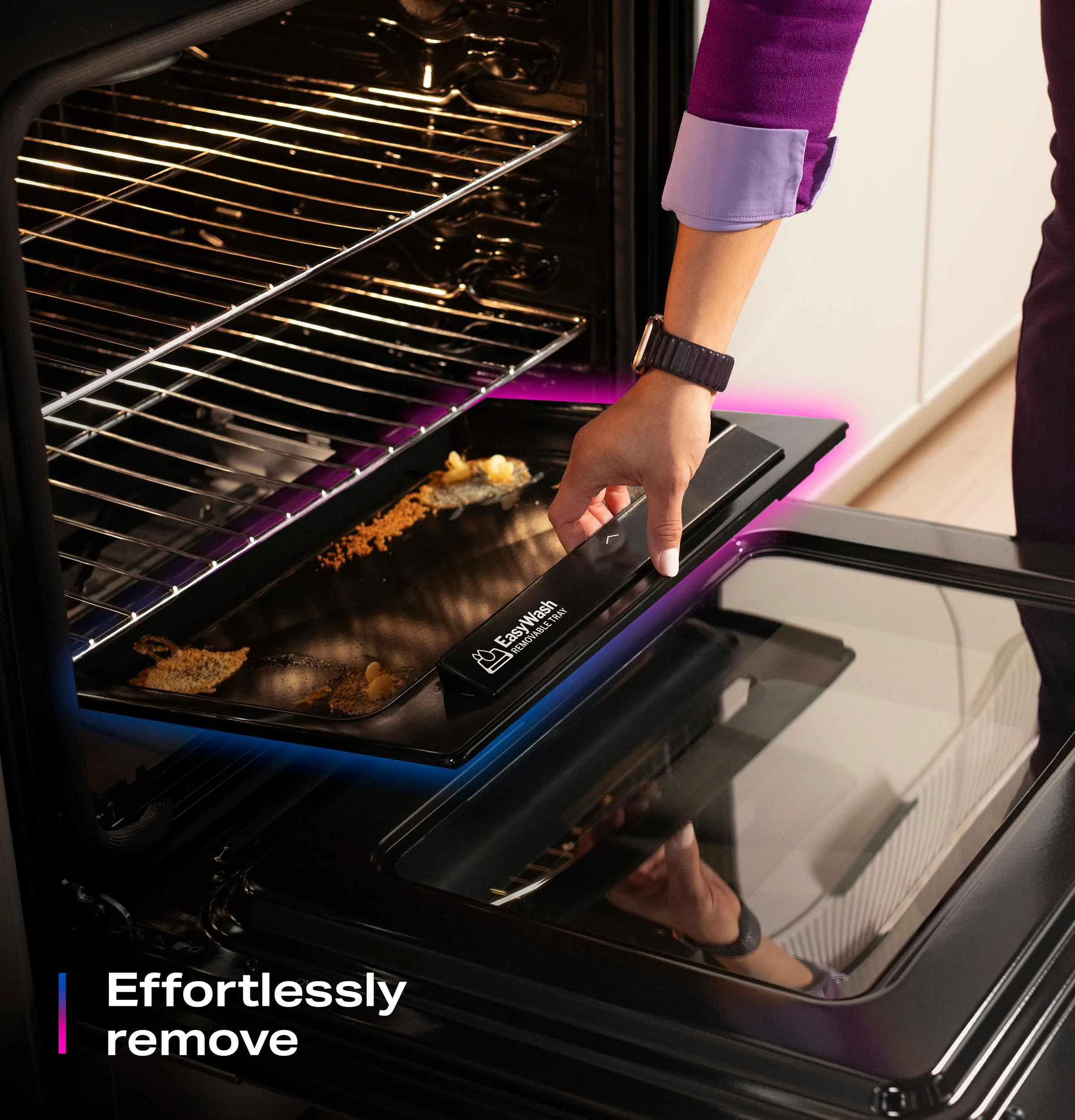 PHS700AYFS GE Profile™ ENERGY STAR® 30" Smart Slide-In Induction and Convection Range with No Preheat Air Fry and EasyWash™ Oven Tray - Image 12