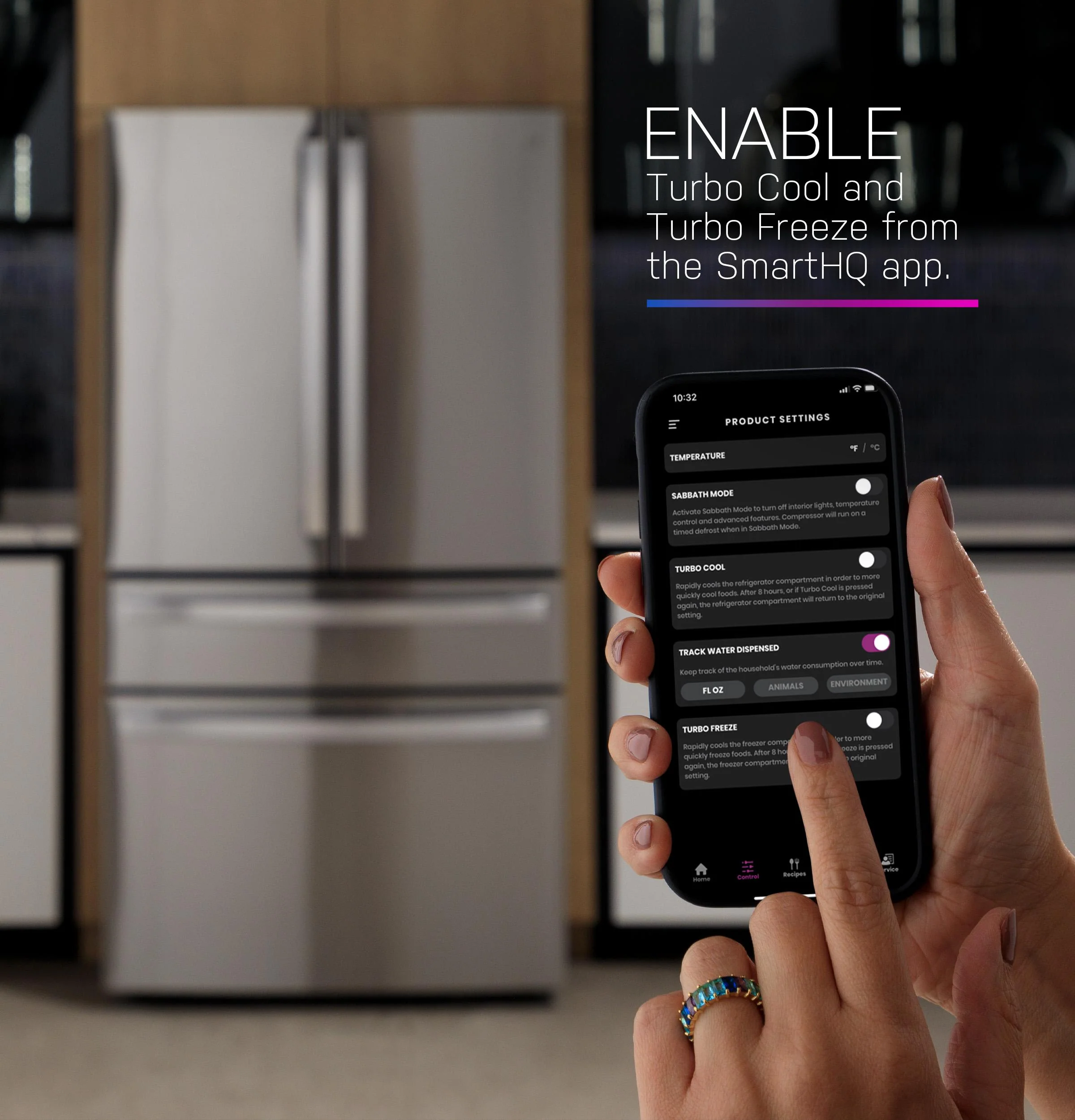 PJE23BYWFS GE Profile™ ENERGY STAR® 23.2 Cu. Ft. Smart Counter-Depth Fingerprint Resistant 4-Door French-Door Refrigerator - Image 11