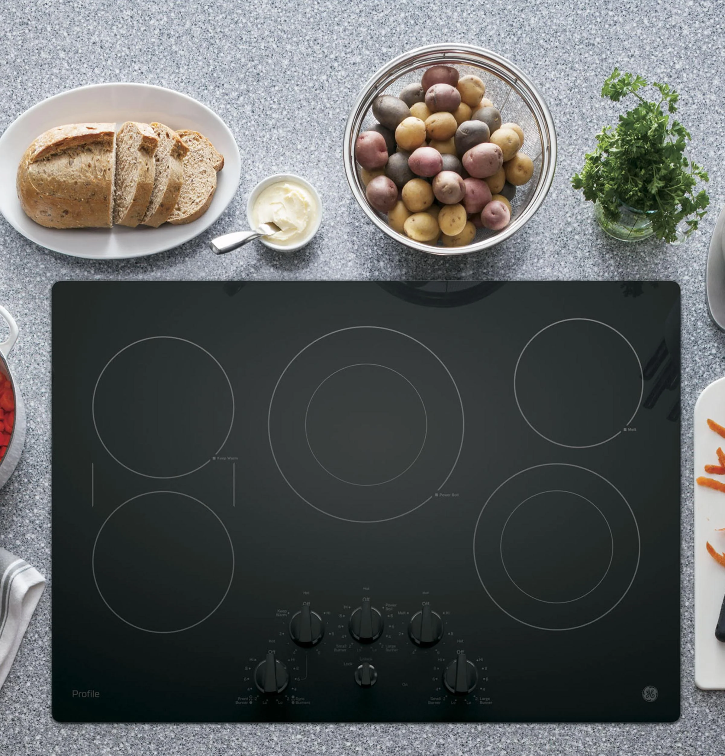 GE Profile™ 30" Built-In Knob Control Electric Cooktop - Image 6