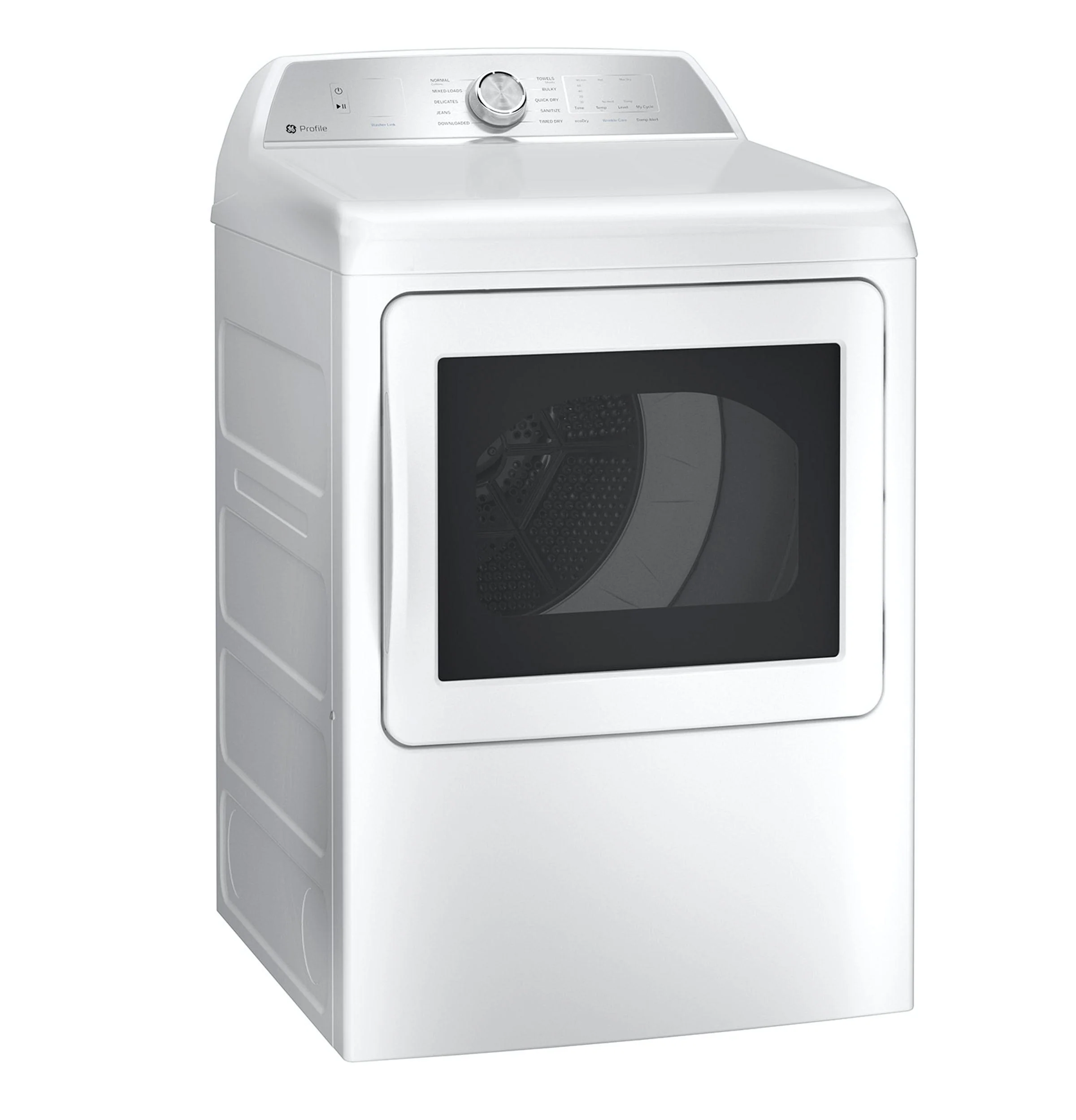 PTD60EBSRWS GE Profile™ ENERGY STAR® 7.4 cu. ft. Capacity aluminized alloy drum Electric Dryer with Sanitize Cycle and Sensor Dry - Image 3