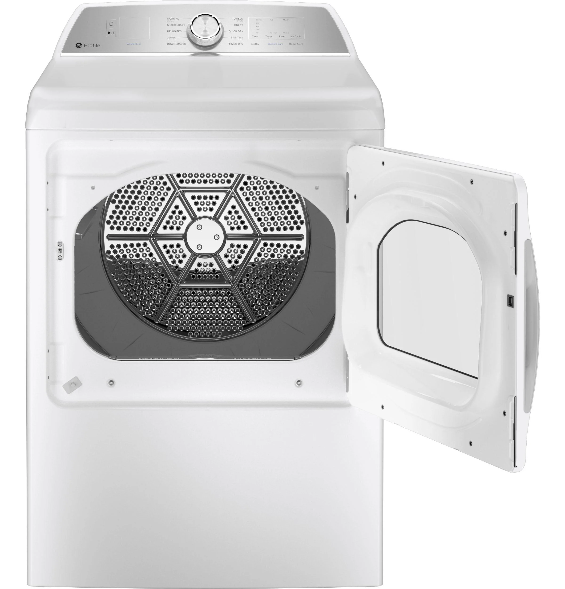 PTD60EBSRWS GE Profile™ ENERGY STAR® 7.4 cu. ft. Capacity aluminized alloy drum Electric Dryer with Sanitize Cycle and Sensor Dry - Image 4