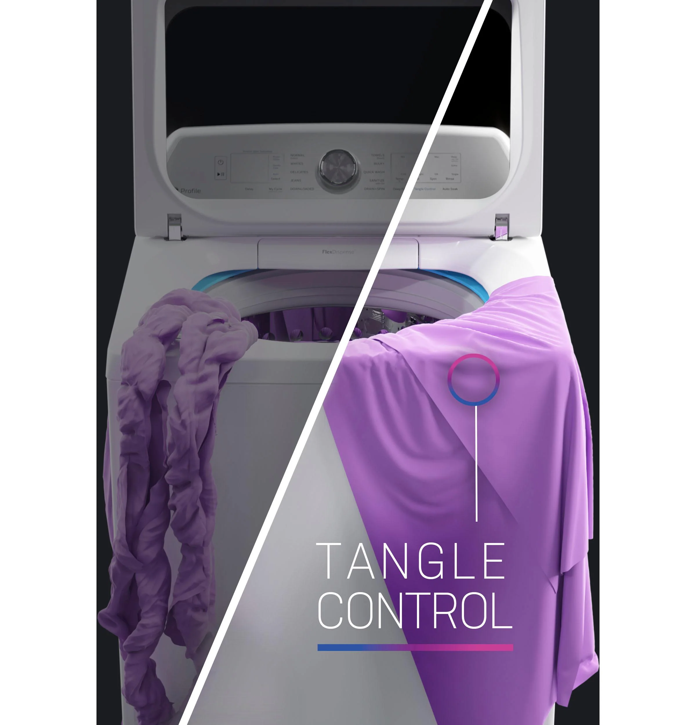 PTW605BPRDG GE Profile™ ENERGY STAR® 4.9 cu. ft. Capacity Washer with Smarter Wash Technology and FlexDispense™ - Image 11