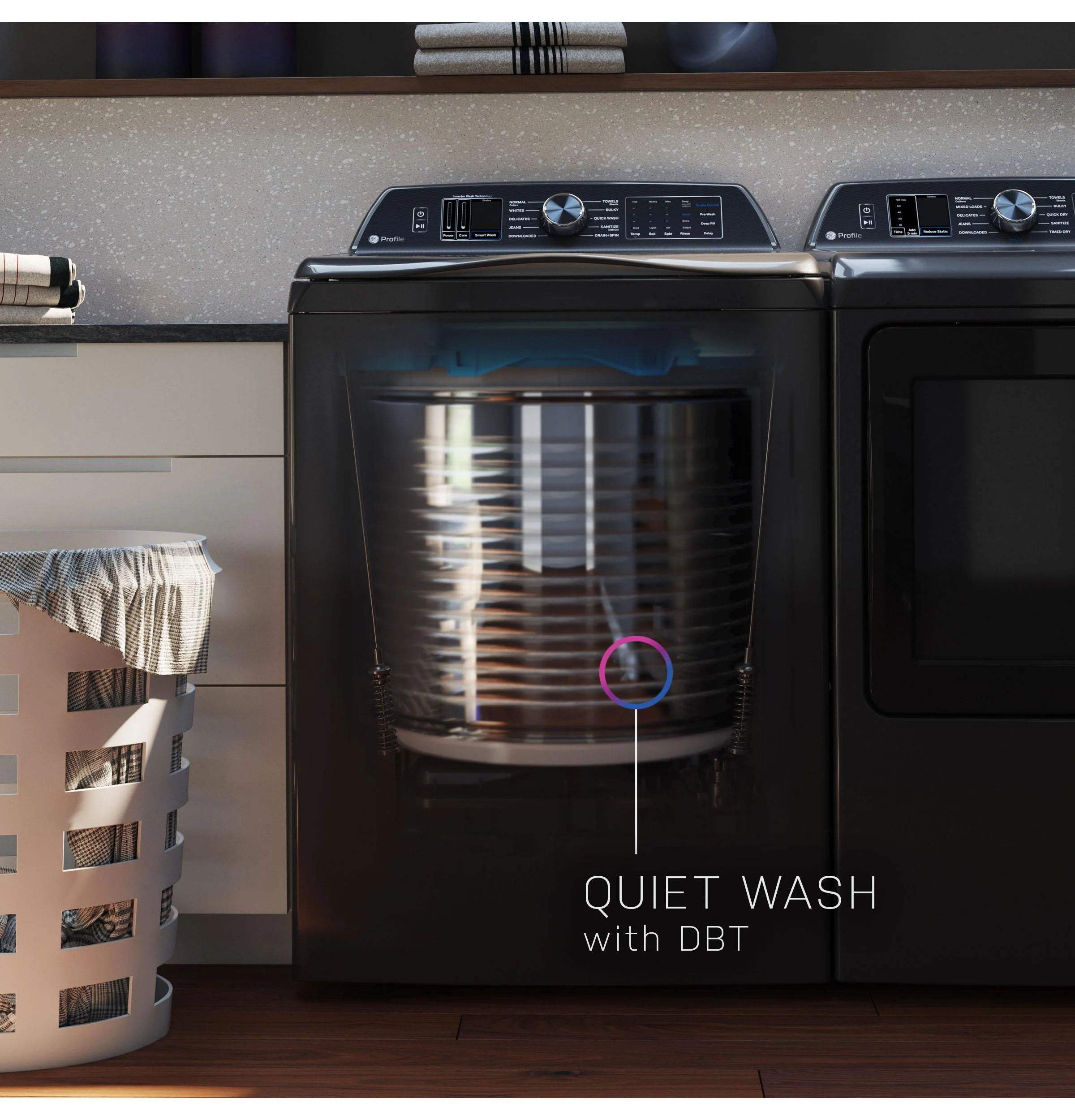 PTW705BSTWS GE Profile™ ENERGY STAR® 5.3 cu. ft. Capacity Washer with Smarter Wash Technology and FlexDispense™ - Image 17