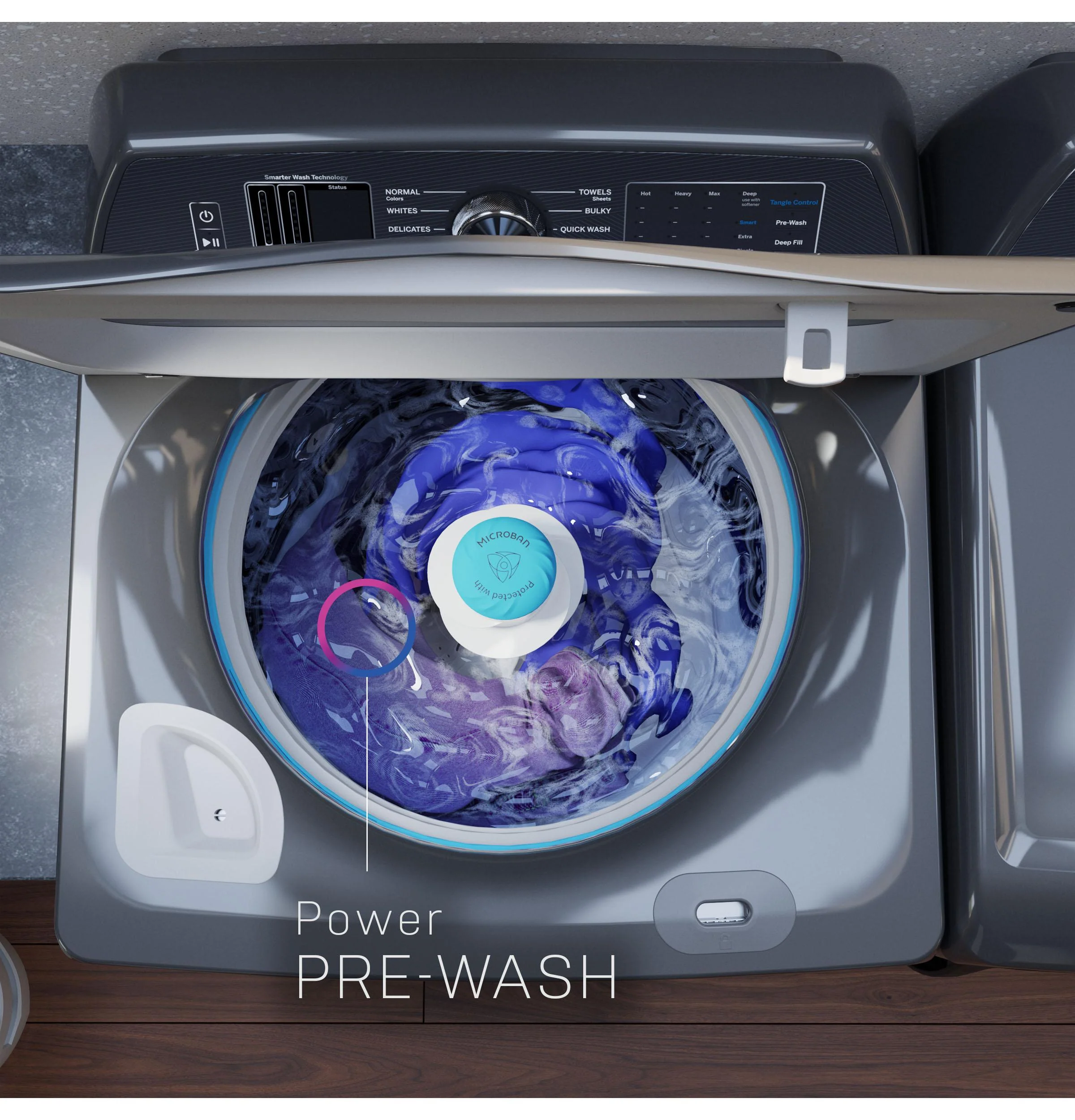 PTW705BSTWS GE Profile™ ENERGY STAR® 5.3 cu. ft. Capacity Washer with Smarter Wash Technology and FlexDispense™ - Image 18