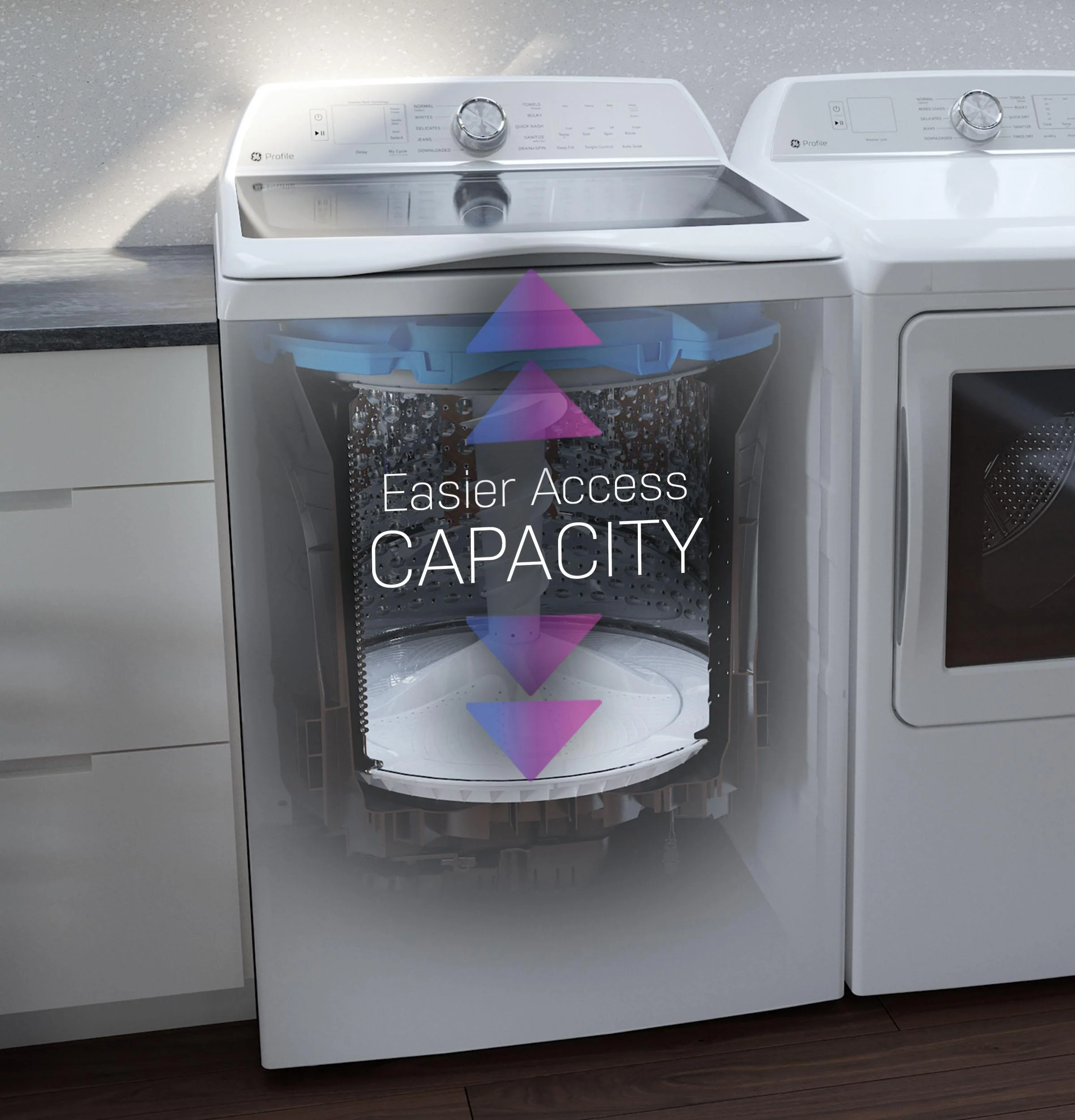 PTW900BPTDG GE Profile™ ENERGY STAR® 5.4 cu. ft. Capacity Washer with Smarter Wash Technology and FlexDispense™ - Image 36