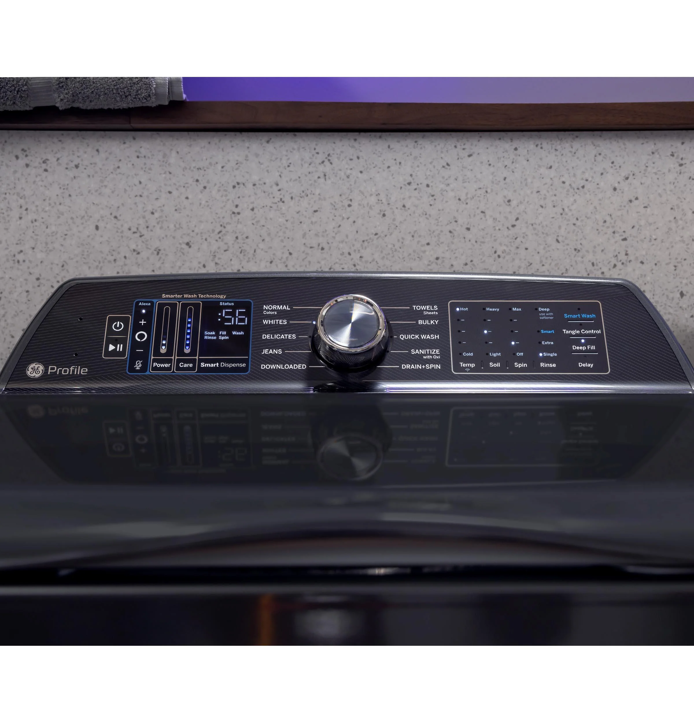 PTW905BPTDG GE Profile™ ENERGY STAR® 5.3 cu. ft. Capacity Washer with Smarter Wash Technology and FlexDispense™ - Image 10
