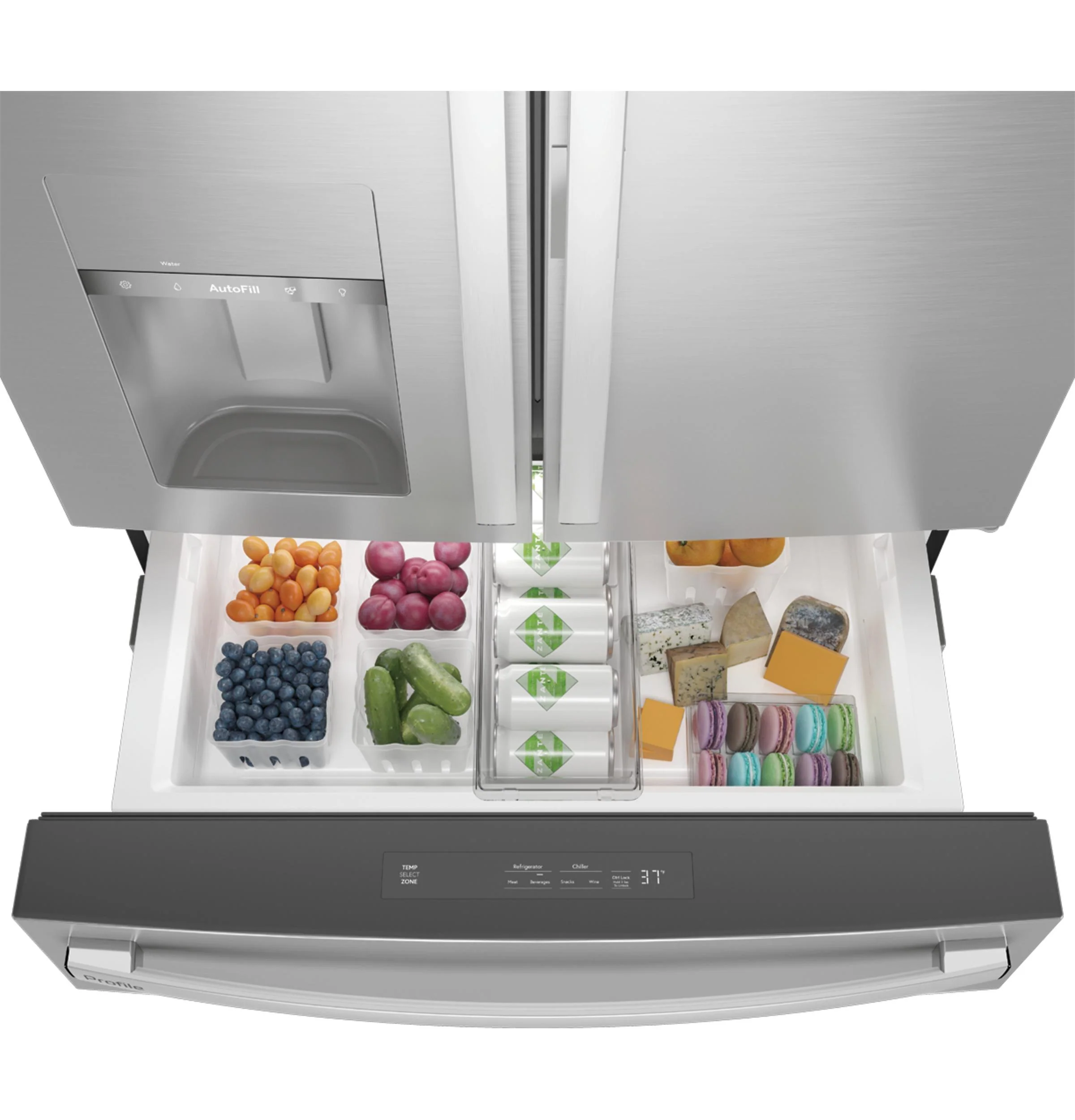 PVD28BYNFS GE Profile™ ENERGY STAR® 27.9 Cu. Ft. Smart Fingerprint Resistant 4-Door French-Door Refrigerator with Door In Door - Image 21