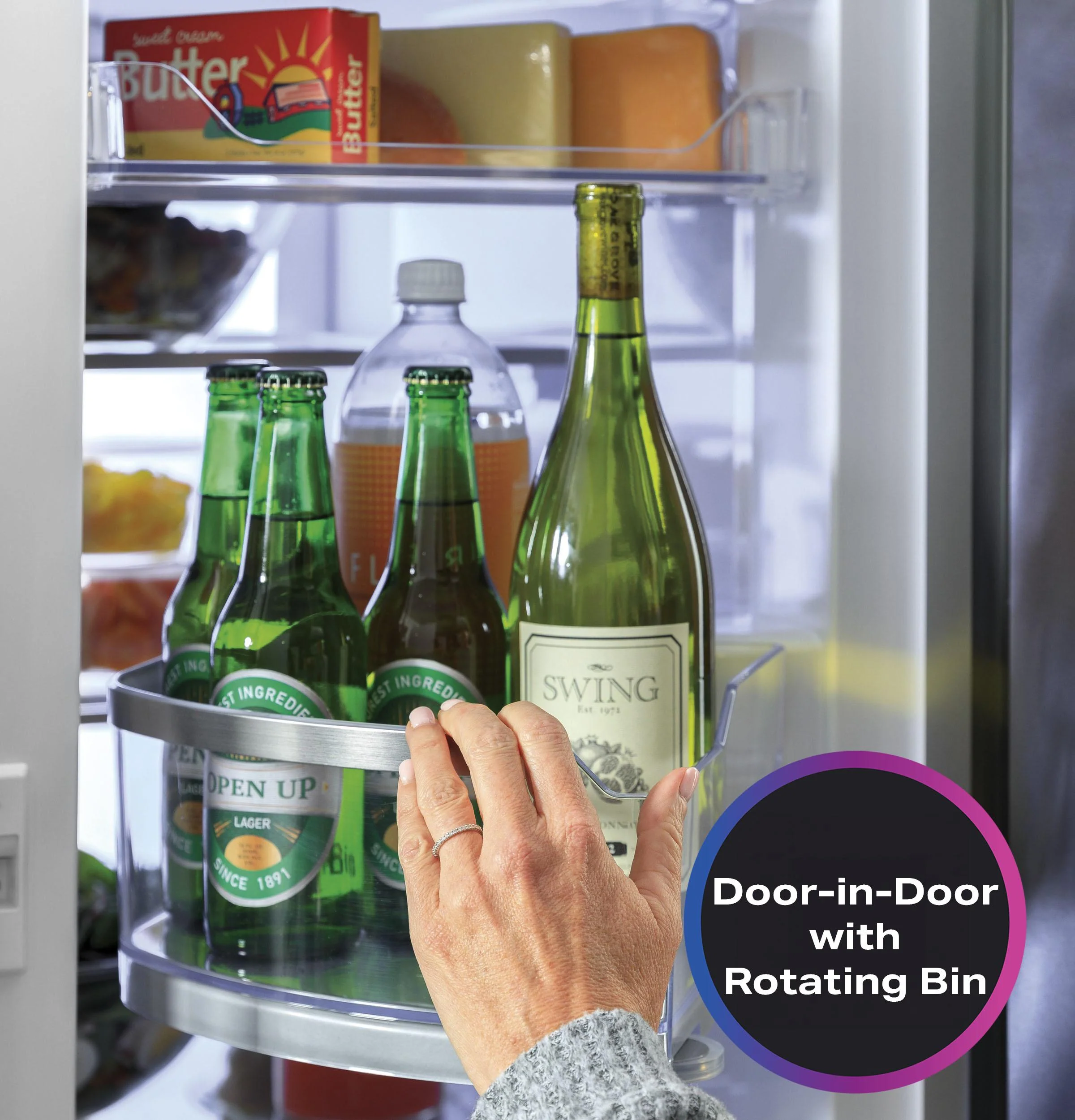PXD22BYPFS GE Profile™ 22.4 Cu. Ft. Smart Counter-Depth Fingerprint Resistant 4-Door French-Door Refrigerator with Door In Door - Image 5