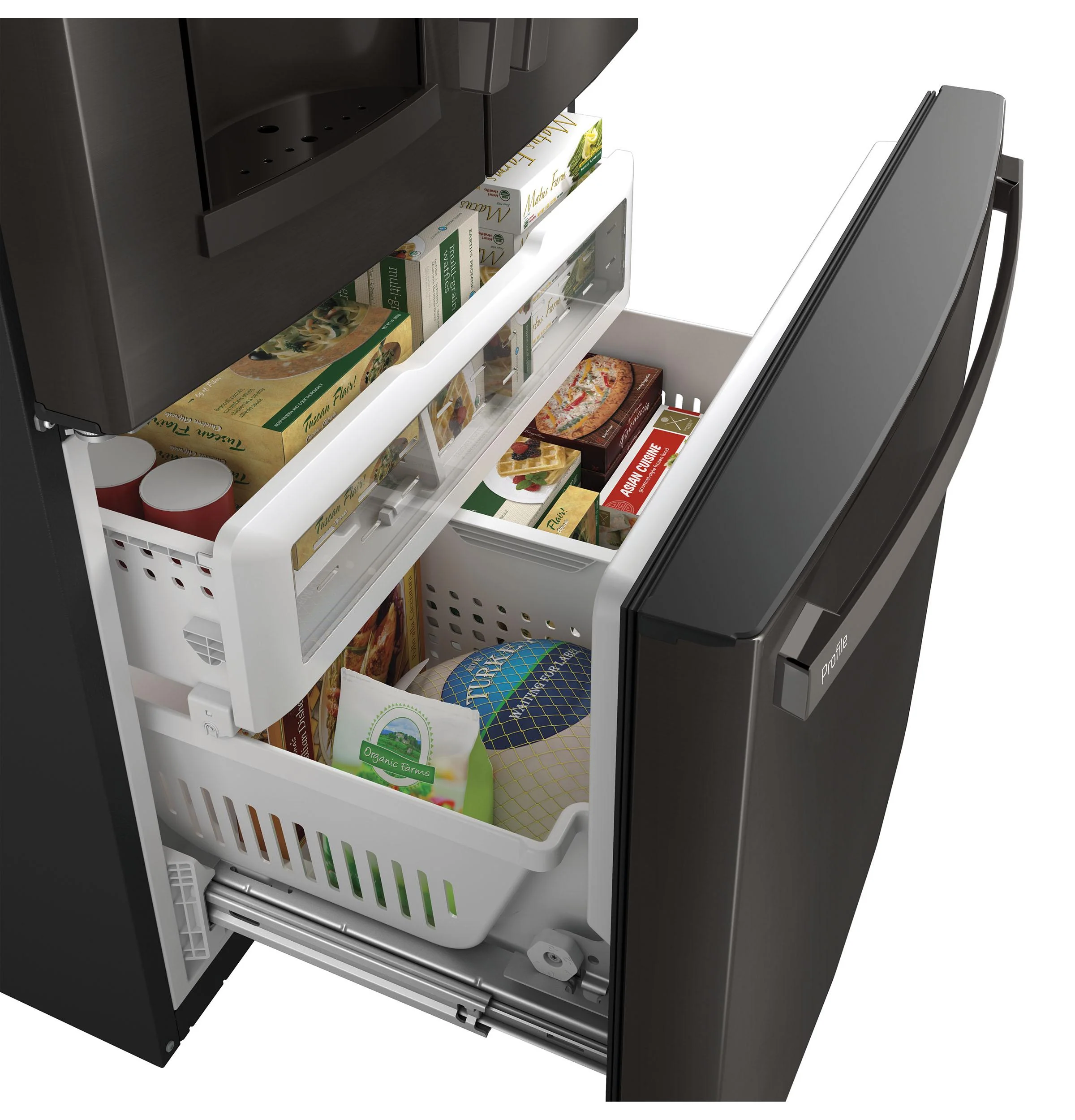 PYE22KBLTS GE Profile™ ENERGY STAR® 22.1 Cu. Ft. Counter-Depth French-Door Refrigerator with Hands-Free AutoFill - Image 32