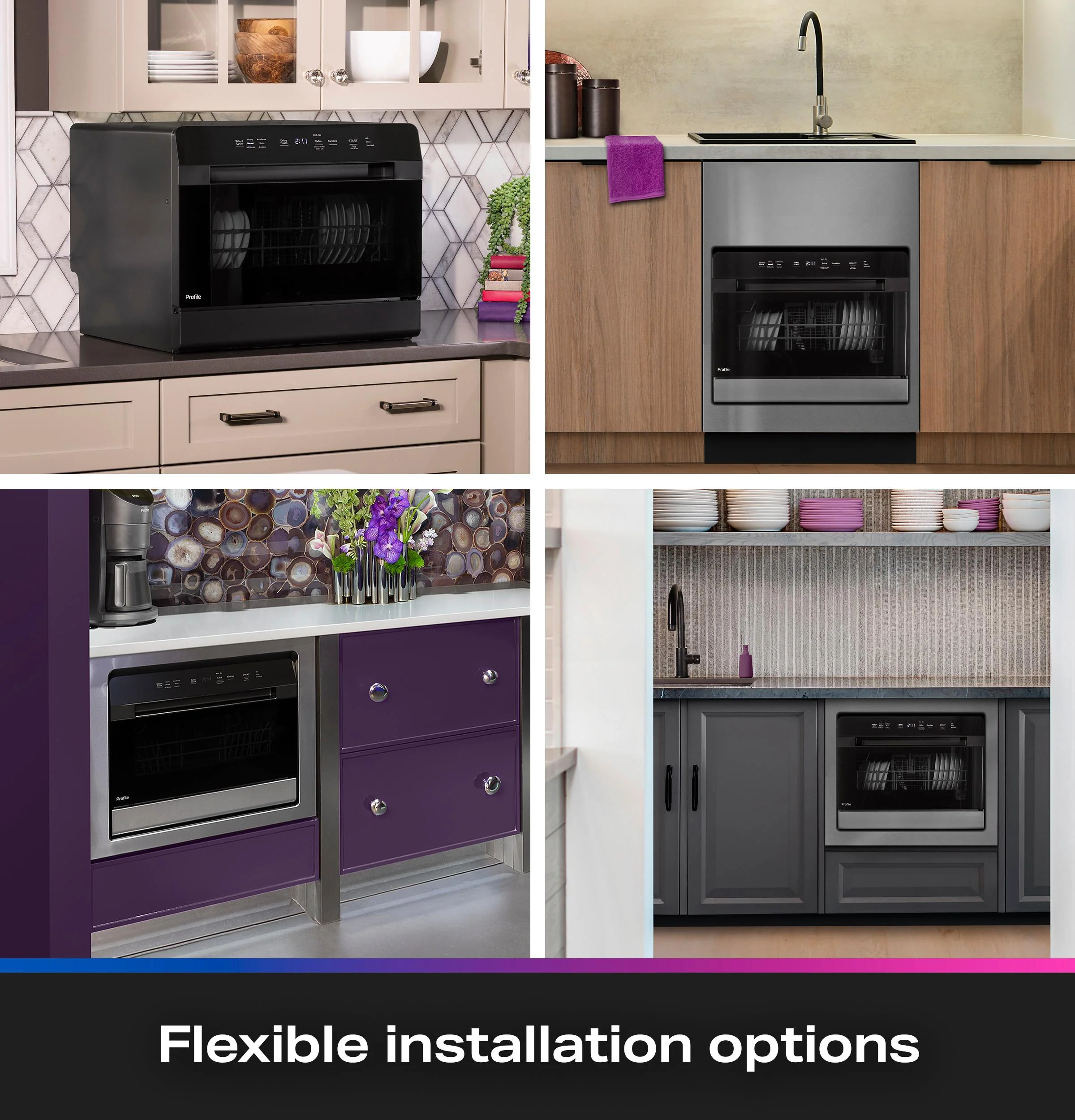 PZF560HGWBB GE Profile™ ENERGY STAR® Smart Compact Dishwasher for Countertop or Built-In - Image 17