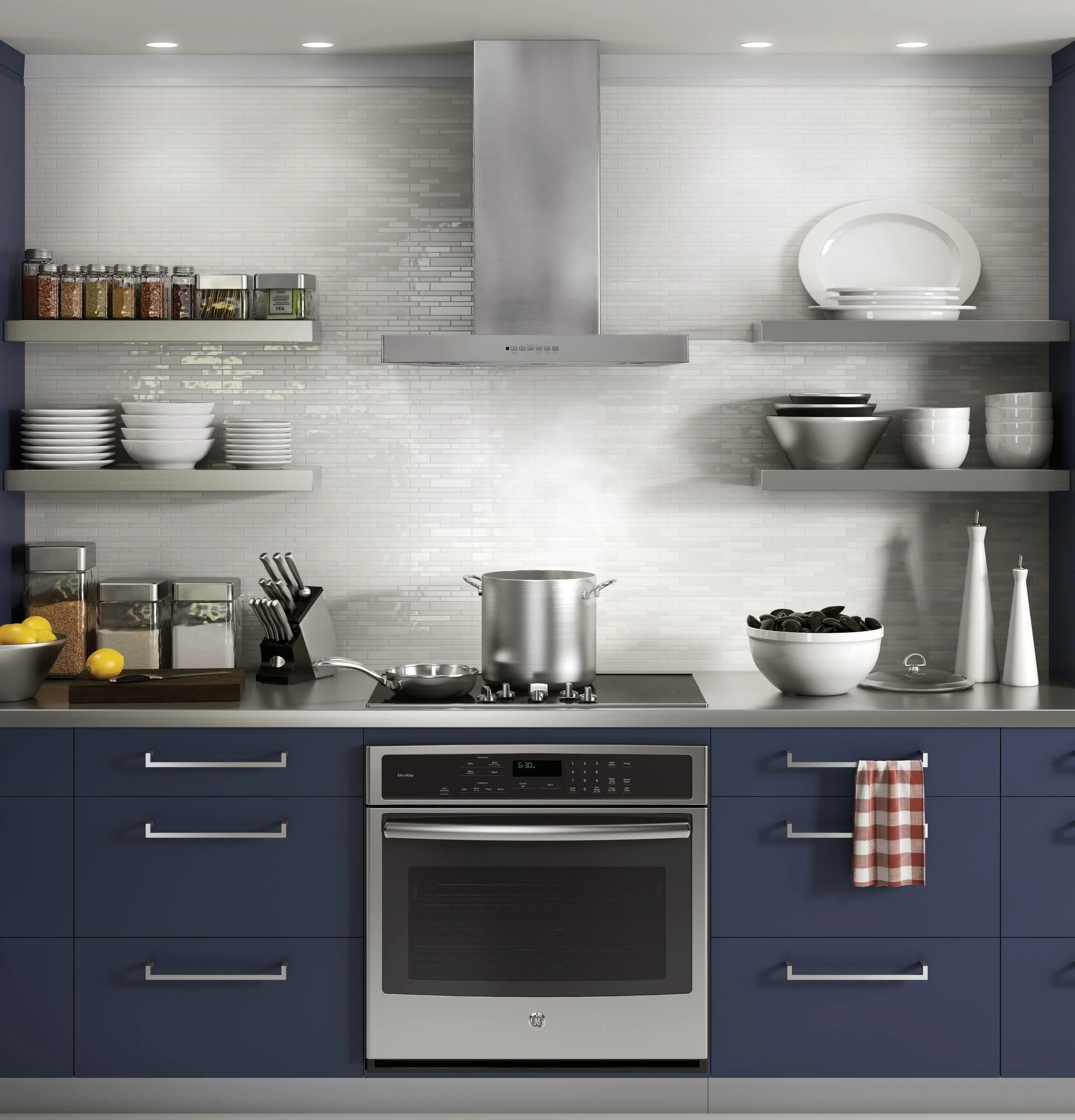 Ge Appliances UVW8301SLSS 30" Designer Wall Mount Hood w/ Dimmable LED Lighting - Image 4
