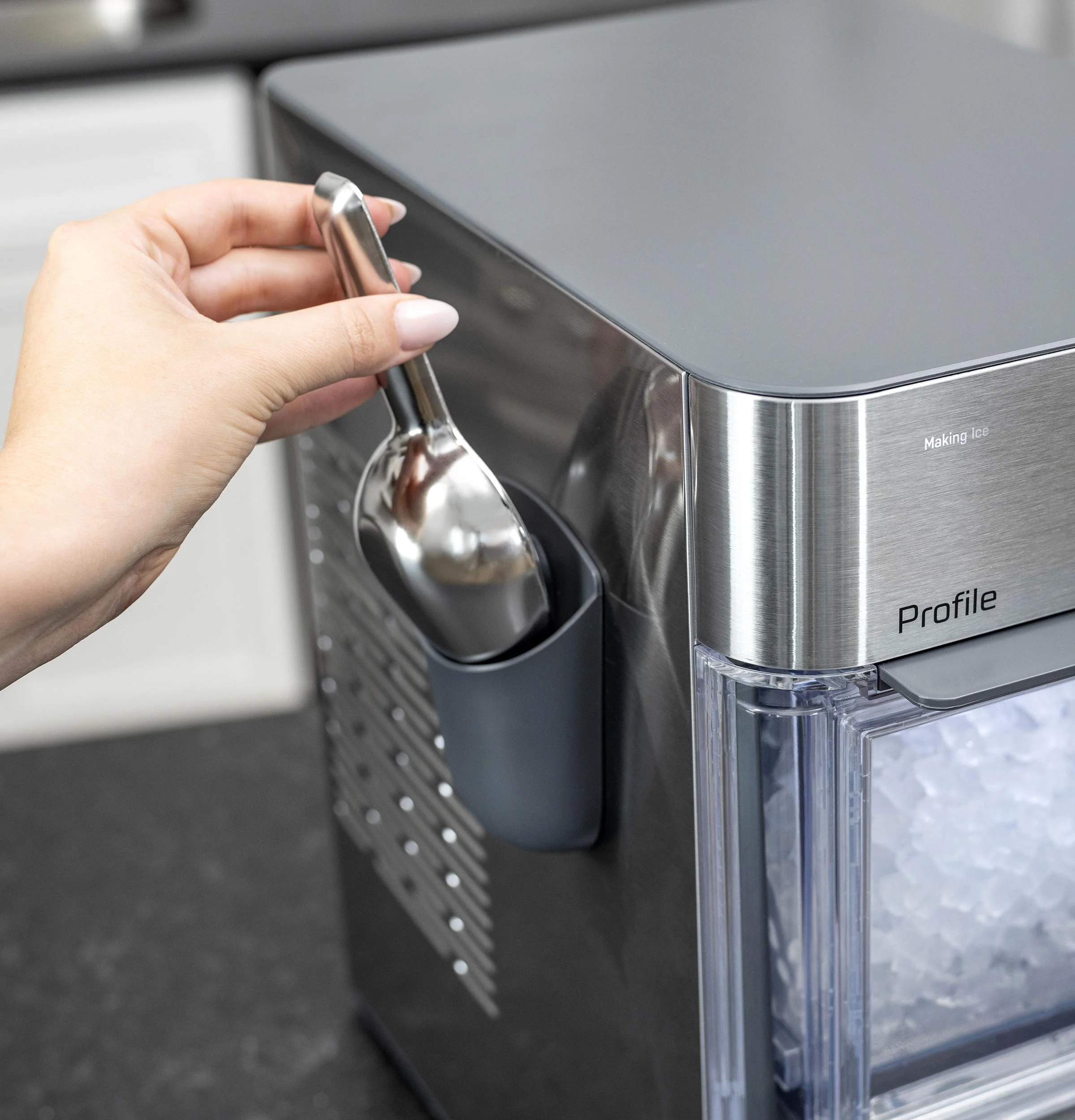 XPIO13SWSS GE Profile™ Opal™ 2.0 Ultra Nugget Ice Maker with Side Tank and Scale Inhibiting Filter - Image 6