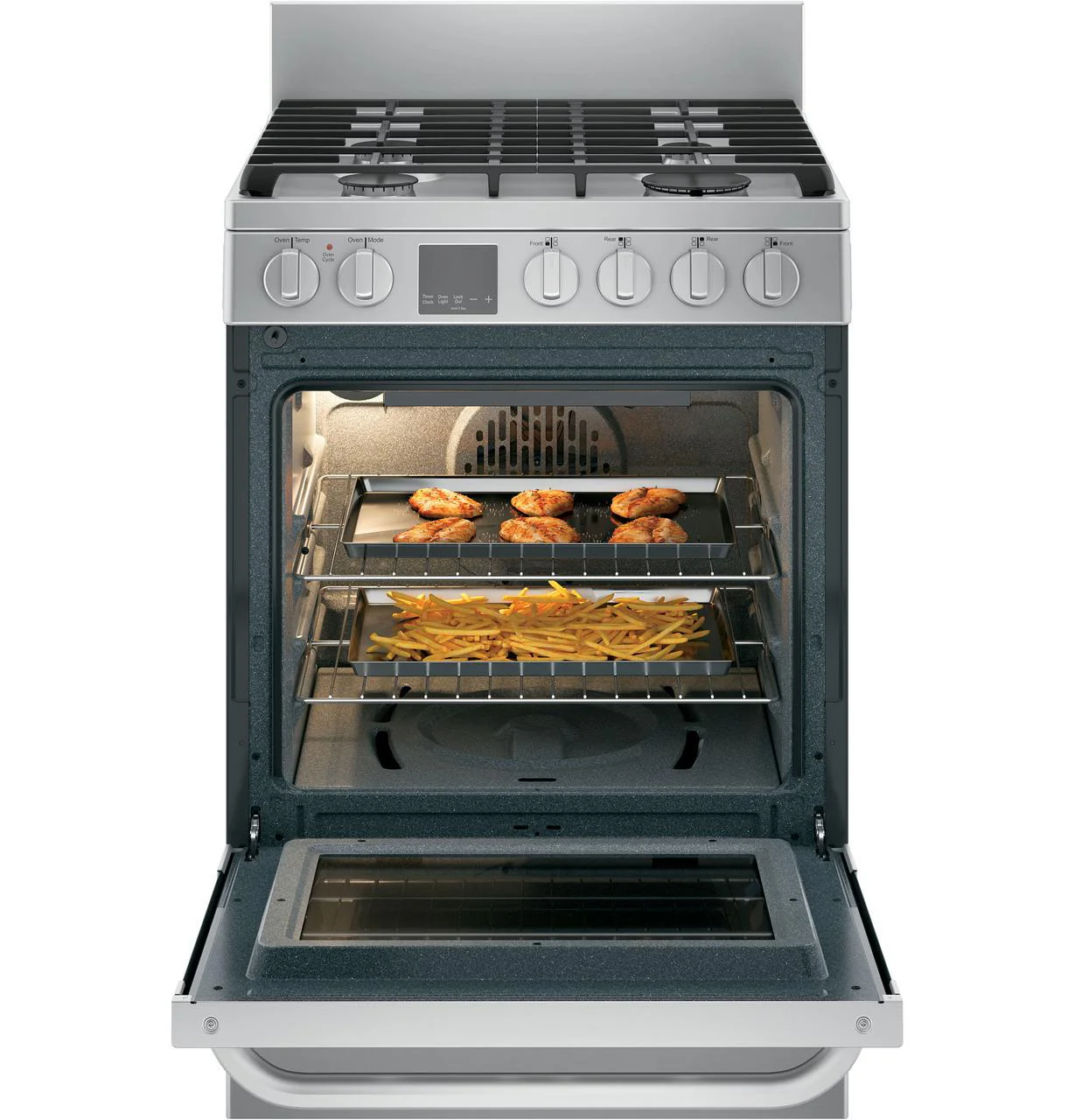 Haier QGAS740RMSS 24" 2.9 Cu. Ft. Gas Free-Standing Range with Convection and Modular Backguard - Image 5