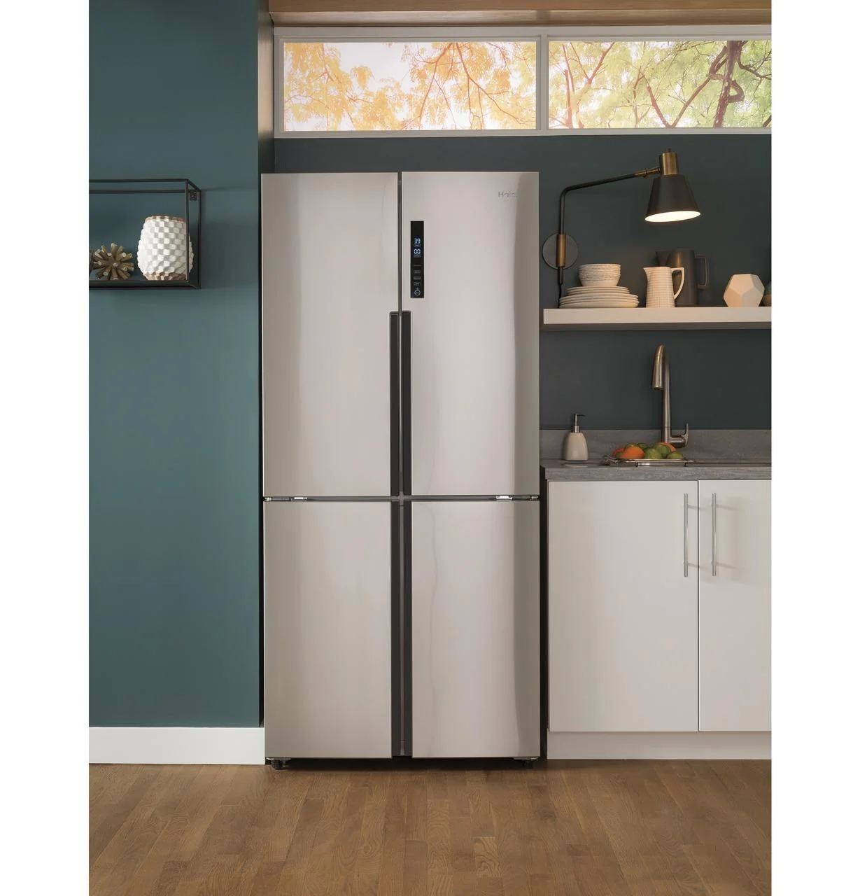 QHE16HYPFS Haier ENERGY STAR® 16.8 Cu. Ft. Quad Door Refrigerator - Image 10