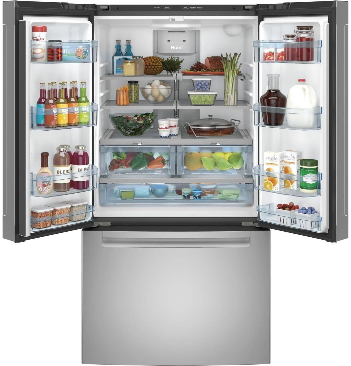 QNE27JYMFS Haier ENERGY STAR® 27.0 Cu. Ft. Fingerprint Resistant French-Door Refrigerator - Image 9