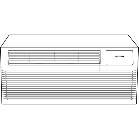 AH12H12E3B Hotpoint® PTAC Heat Pump Unit with Electric Heat Backup 12,000 BTU, 265V, 20amp - Image 11
