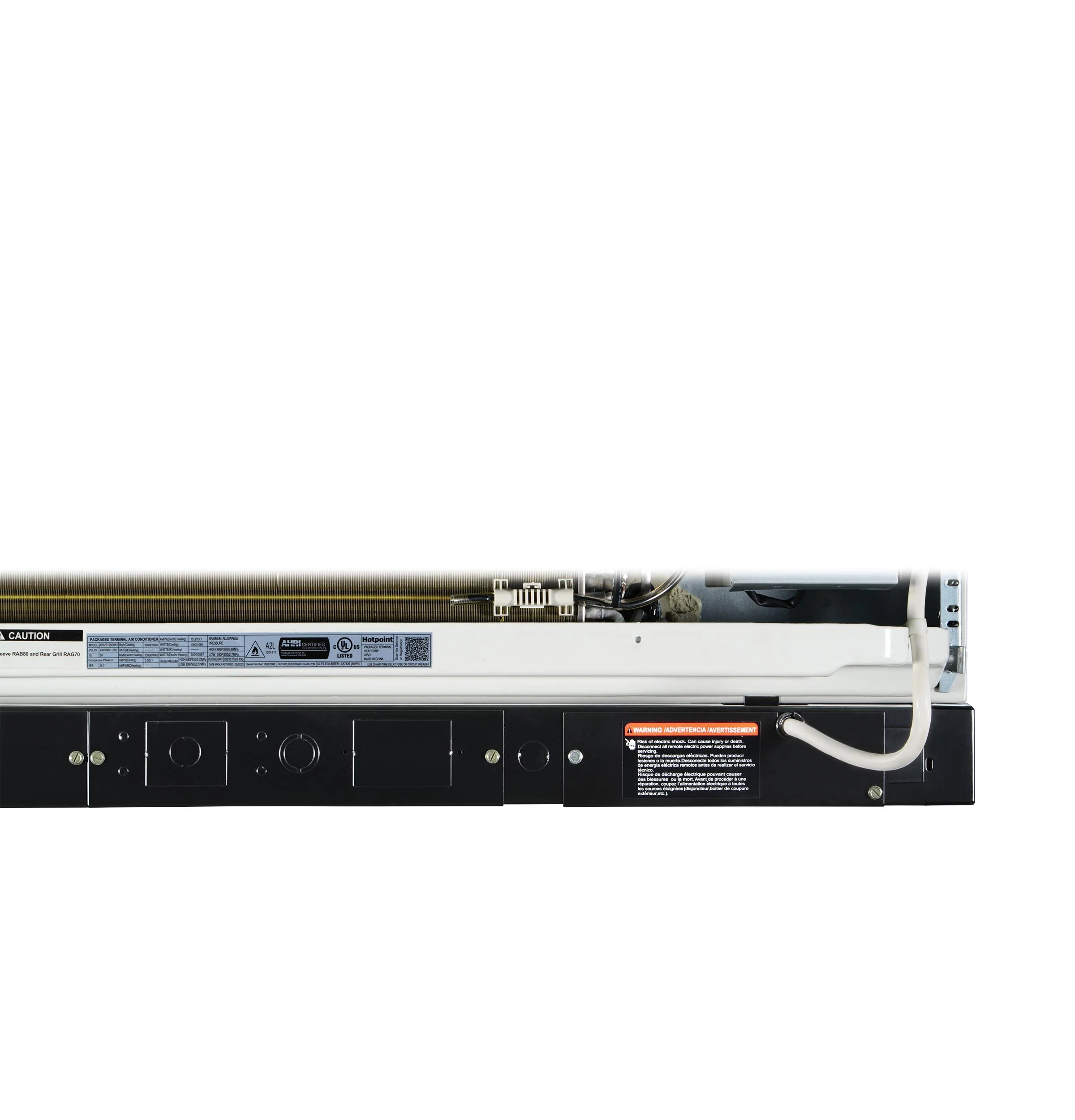 AH12H12E3B Hotpoint® PTAC Heat Pump Unit with Electric Heat Backup 12,000 BTU, 265V, 20amp - Image 16