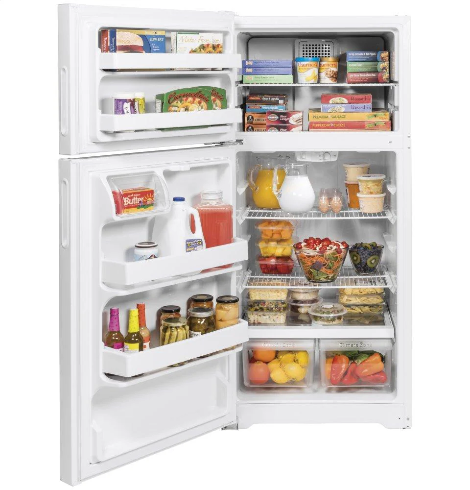 HPS16BTNLWW Hotpoint® 15.6 Cu. Ft. Recessed Handle Top-Freezer Refrigerator - Image 2