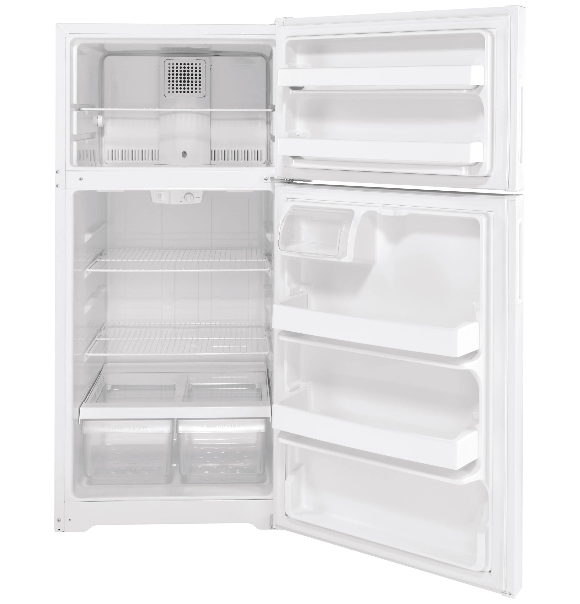 HPS16BTNRWW Hotpoint® 15.6 Cu. Ft. Recessed Handle Top-Freezer Refrigerator - Image 3