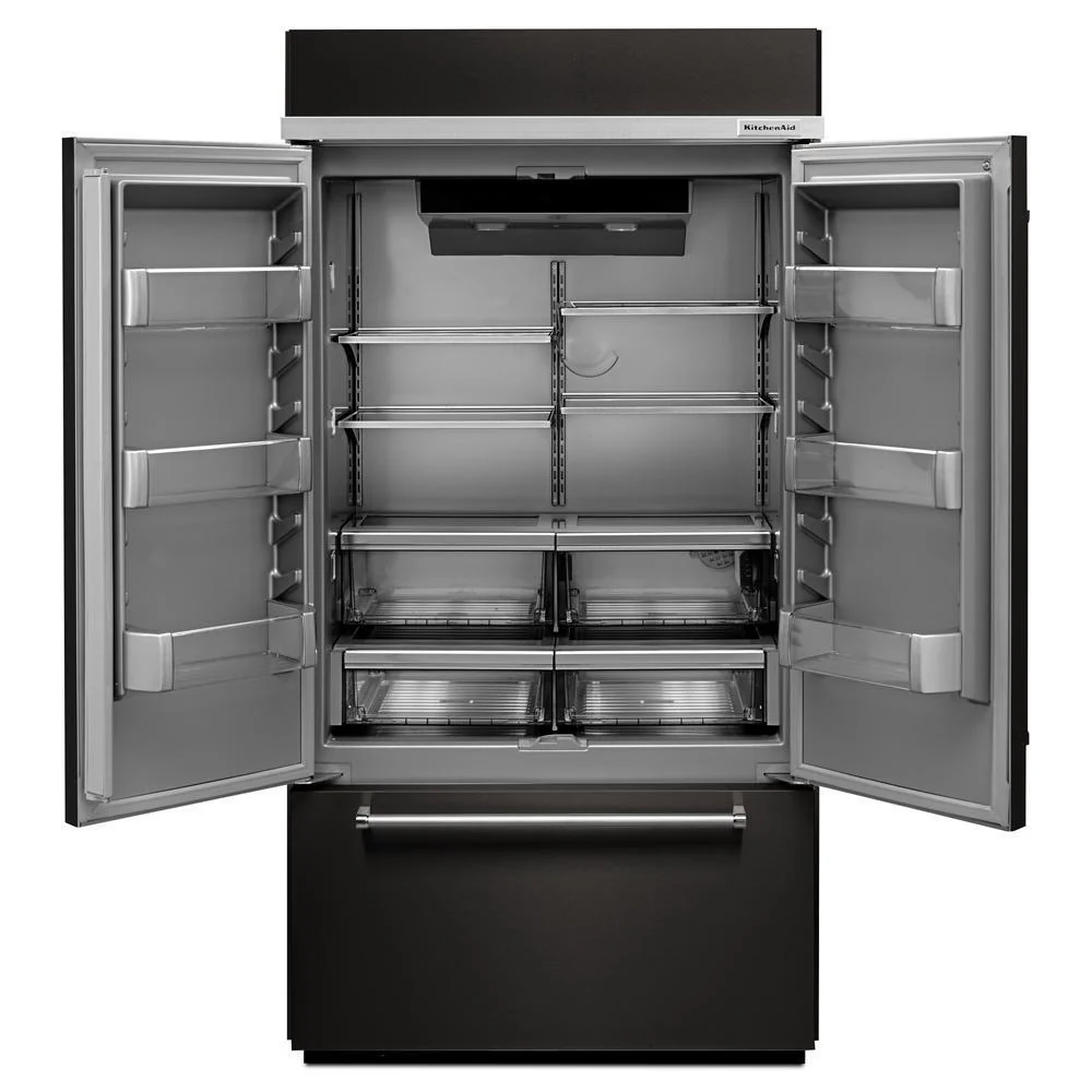 Kitchenaid KBFN502EBS 24.2 Cu. Ft. 42" Width Built-In Stainless French Door Refrigerator with Platinum Interior Design - Image 3