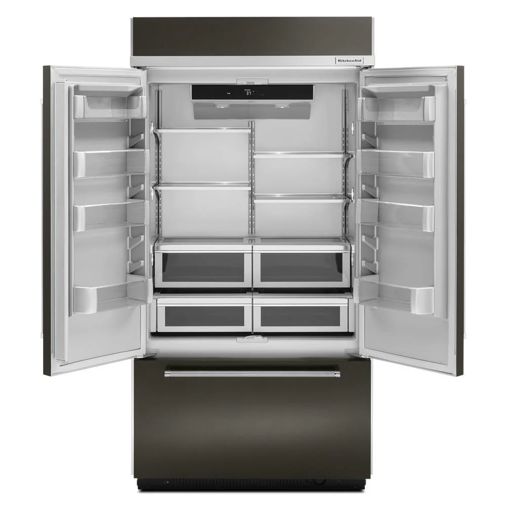 Kitchenaid KBFN502EBS 24.2 Cu. Ft. 42" Width Built-In Stainless French Door Refrigerator with Platinum Interior Design - Image 5